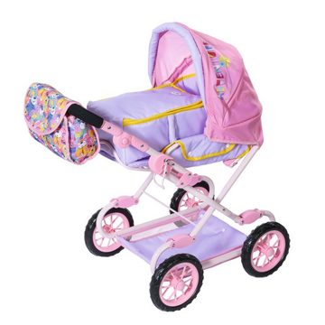 Zapf Creation® Puppenwagen BABY born Deluxe Pram, Rosa, mit verstellbarer Griffhöhe und Wickeltasche