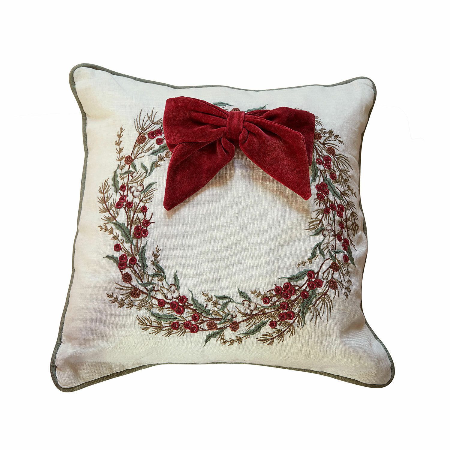 Mirabeau Kissenhülle Kissenhülle Cévaline creme/bordeaux günstig online kaufen