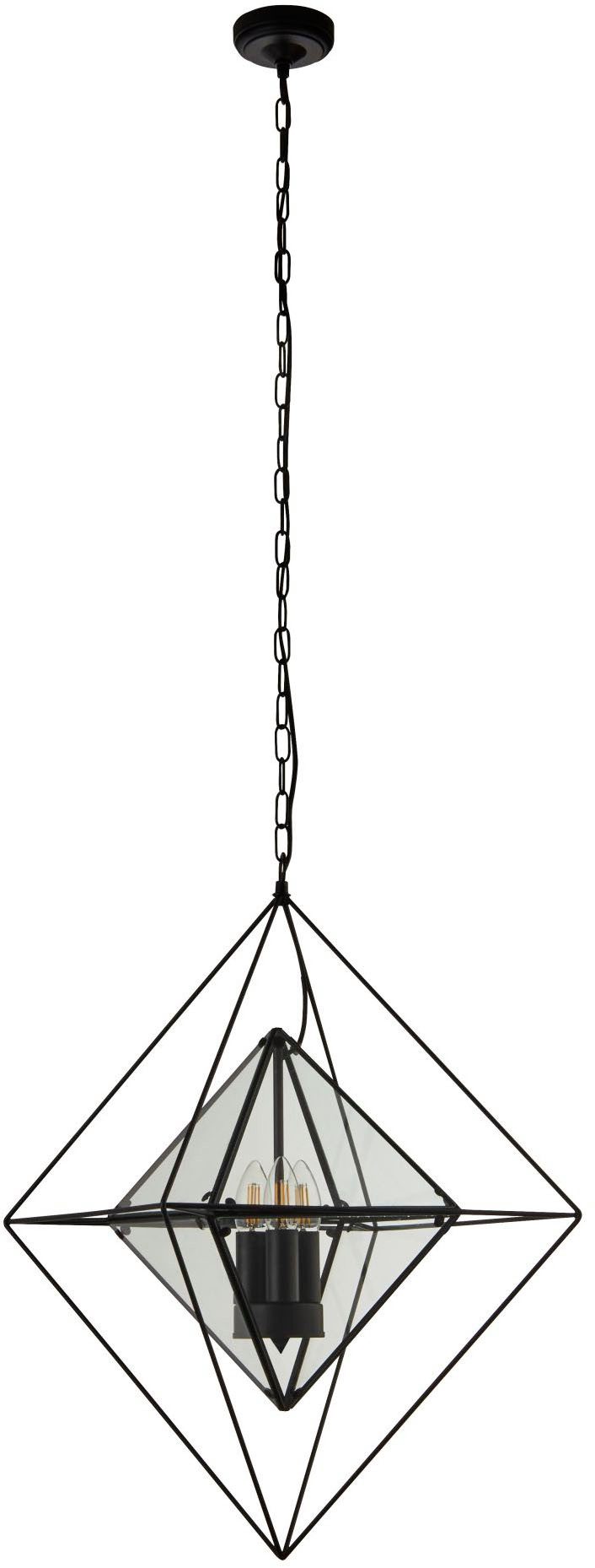 Searchlight Hängeleuchte Hängeleuchte Diamond, 3-flammig, ohne Leuchtmittel, Minimalistisches Ambiente