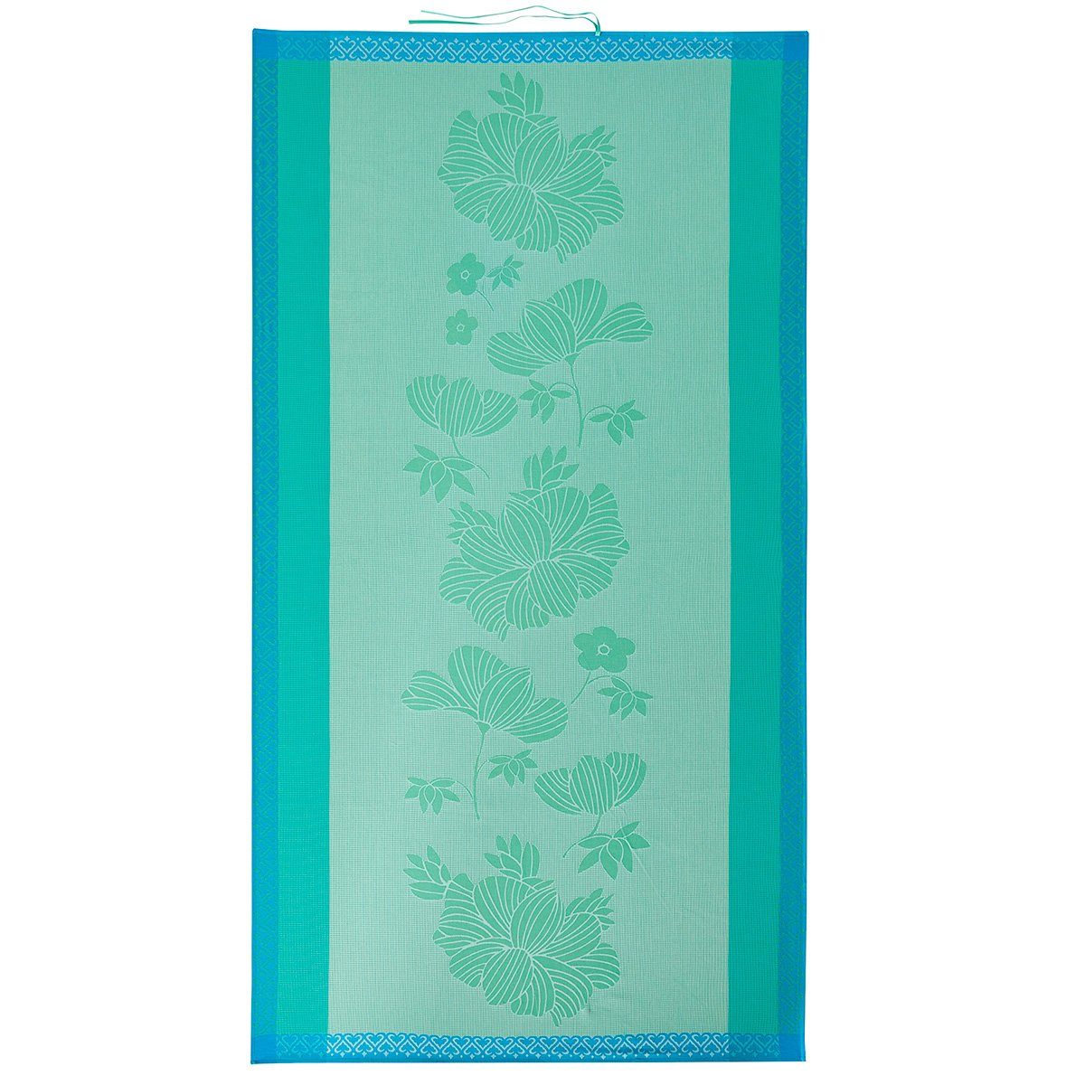 Le Jacquard Francais Strandtuch Monoï Lagon 100x200 cm, Waffelpiqué (1-St), Waffelpiqué