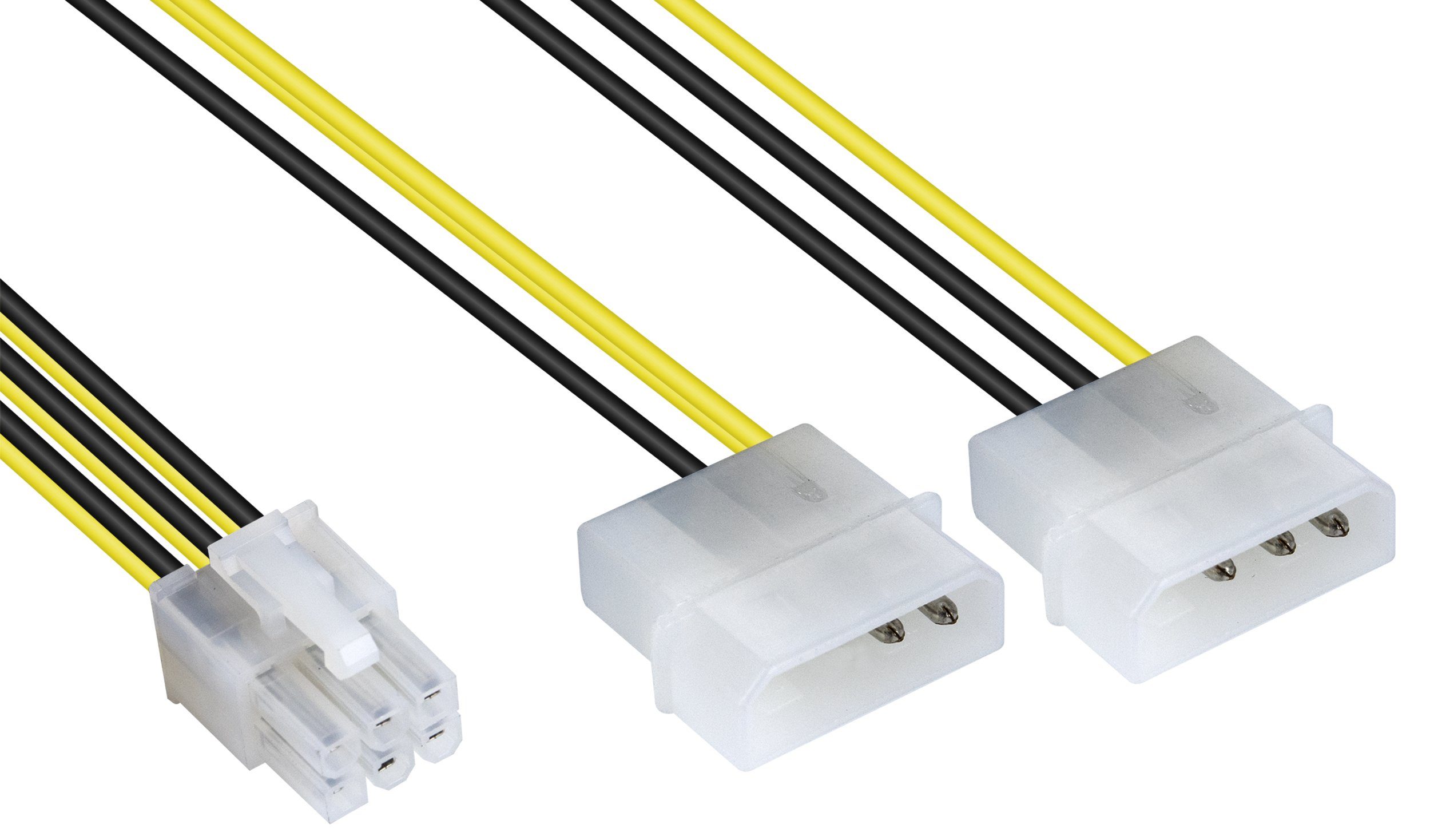 Poppstar Adapter, 15 cm, 1x 15 cm PCI-Express Y Grafikkarten-Stromkabel  (Stromstecker 2x 4-pol Molex Buchse (w) auf PCIe 6-polig (m), Y-Adapter für  Stromversorgung (PCI-e Netzteilstromkabel) online kaufen | OTTO