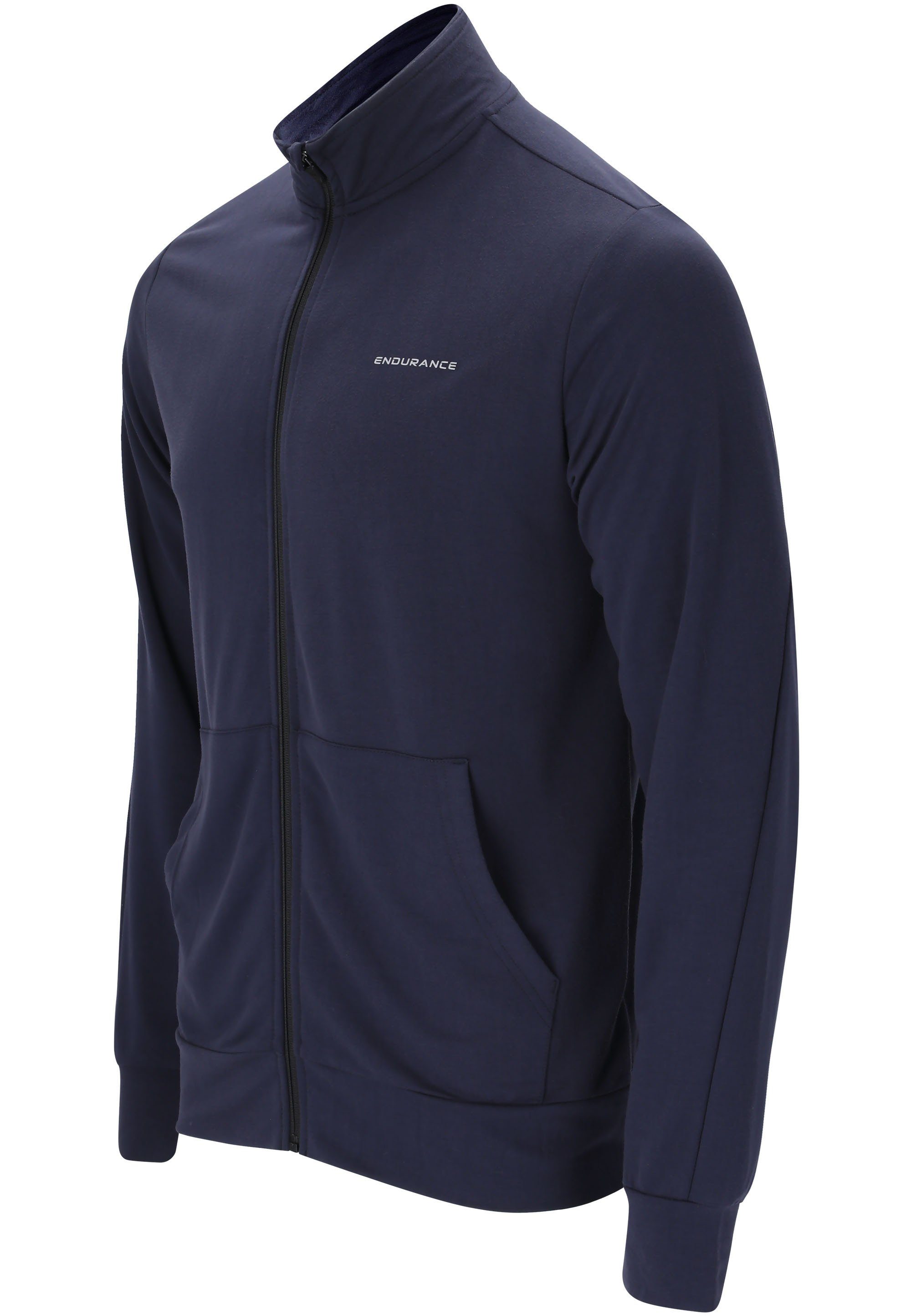 mit dunkelblau Sweatshirt praktischen Seitentaschen ENDURANCE Loweer