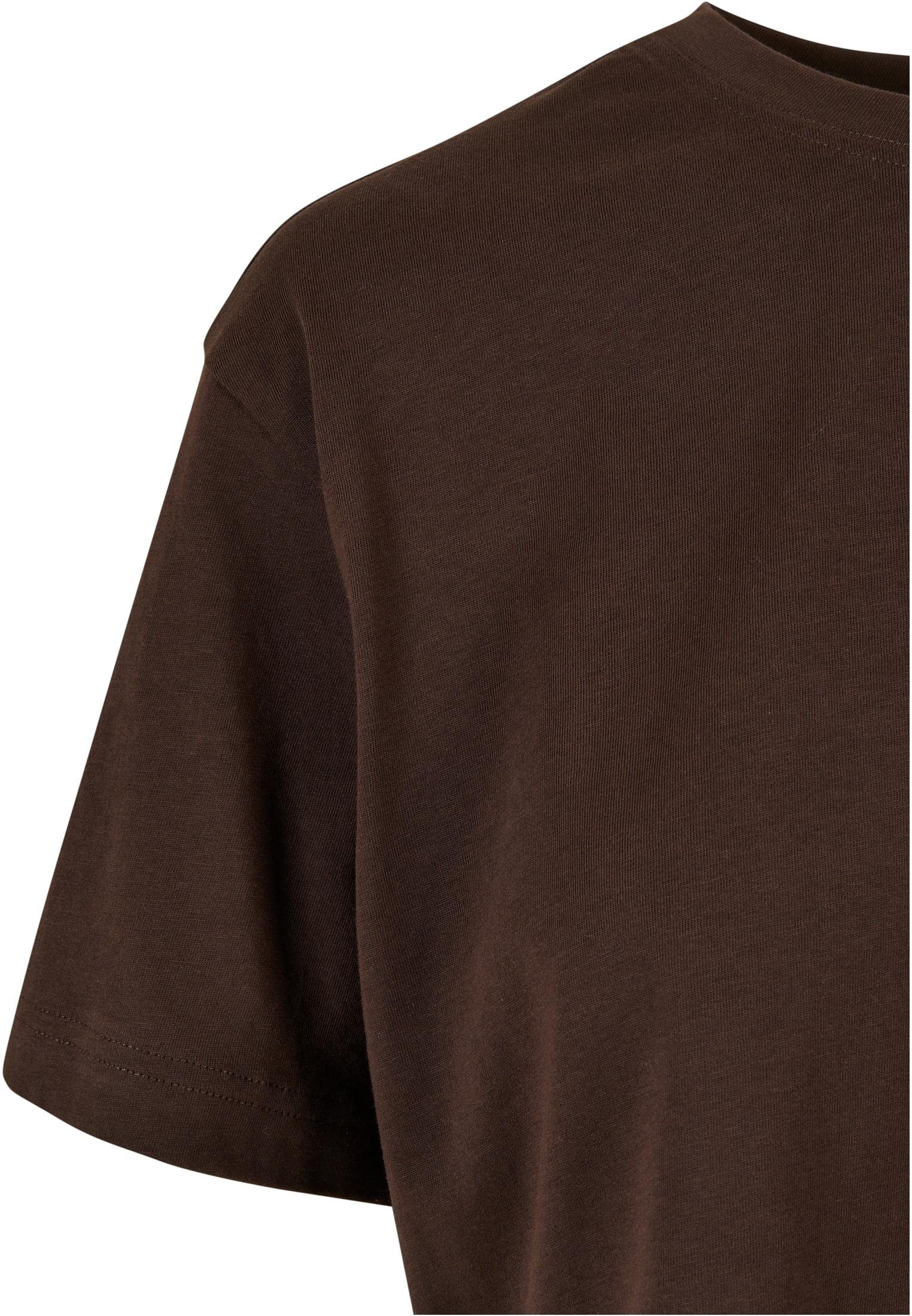 Damen T-Shirt Oversized (1-tlg) Tee Short brown CLASSICS URBAN Ladies
