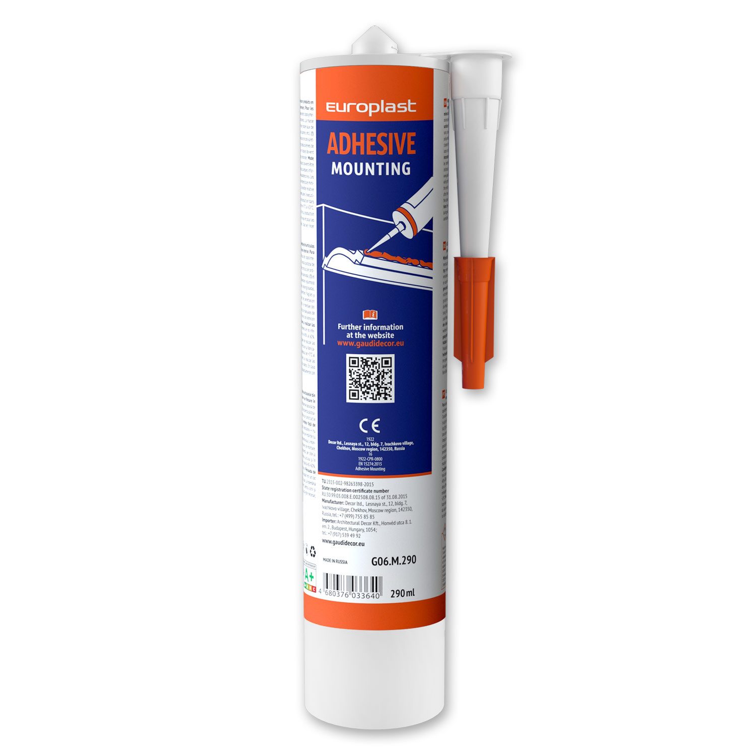 Profhome Montagekleber G06M290 starker wasserbasierter Acrylkleber für Stuckprofile 290 ml, (starker, wasserbasierter Acrylkleber, 1-tlg)