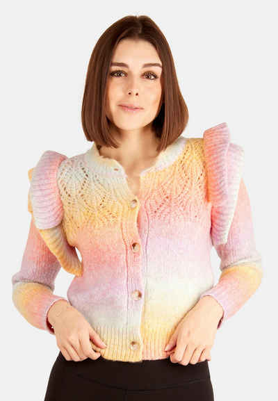 Tooche Strickjacke Rainbow Cardigan im Regenbogenlook