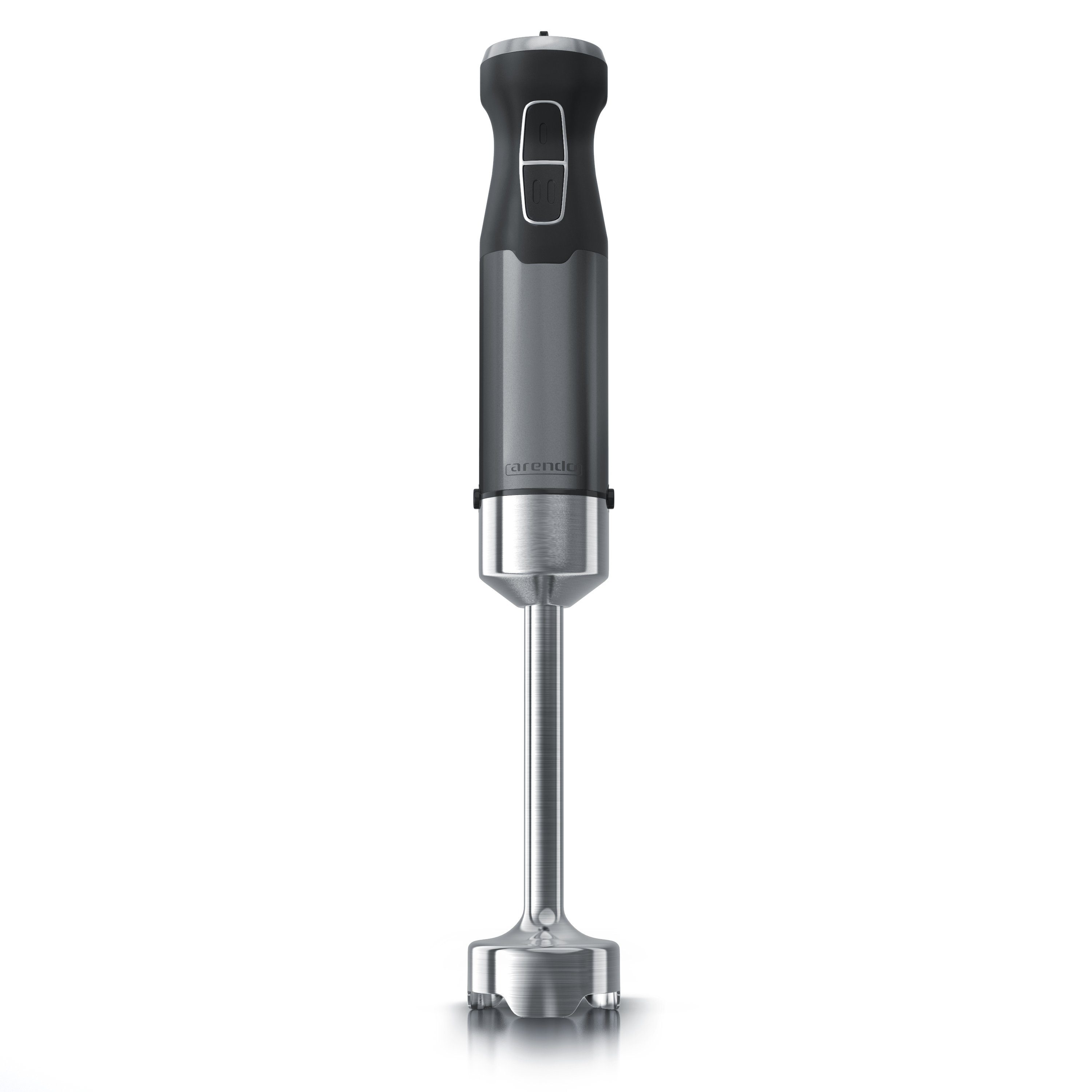 Arendo Stabmixer Edelstahl Pürierstab, Handmixer, stufenlose Regelung, Cool Grey, 1000 W, Turbotaste, Abnehmbarer Mixfuß, GS-Zertifiziert