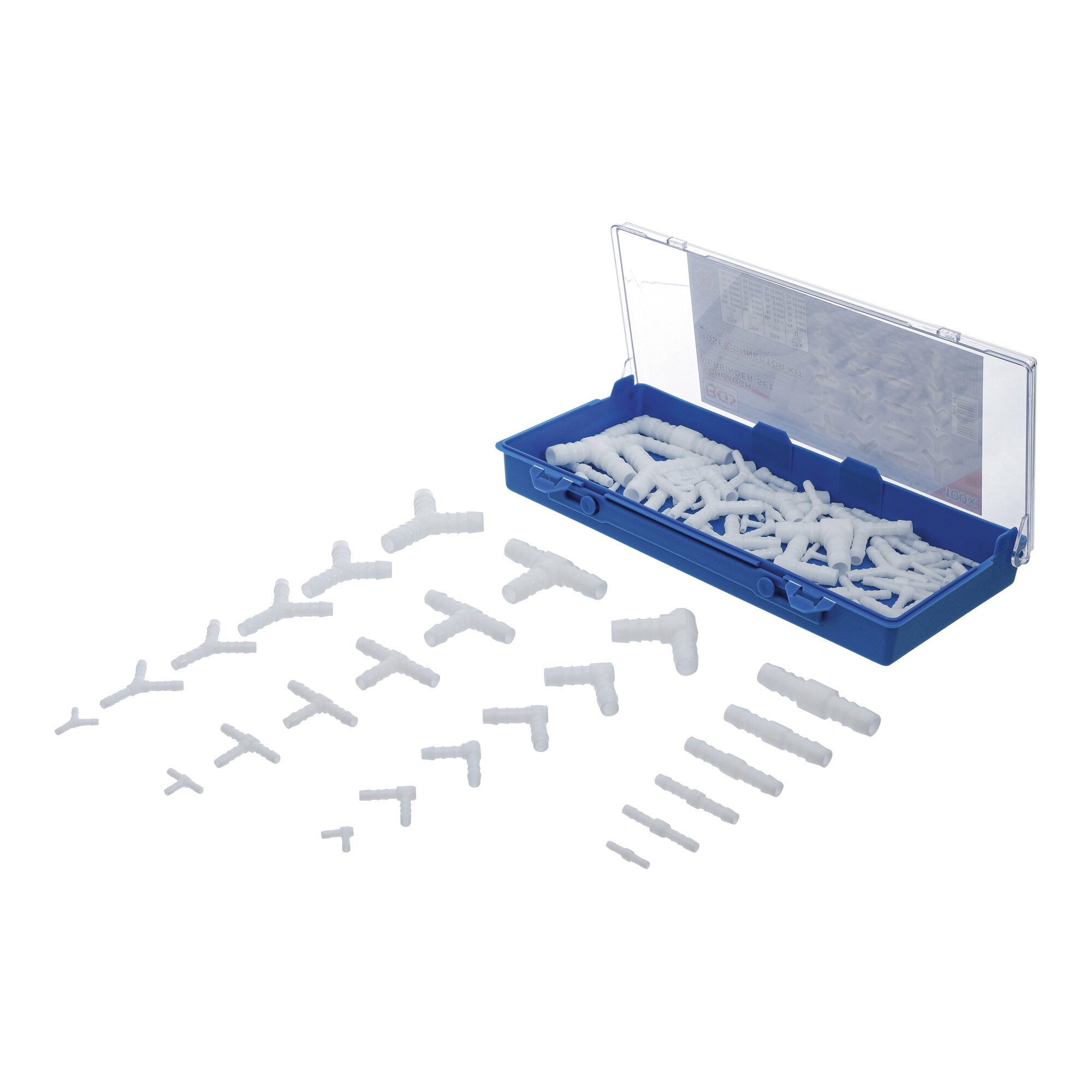 BGS technic Schlauchverbinder BGS Schlauchverbinder-Sortimente kraftstoffbeständig 100 tlg.