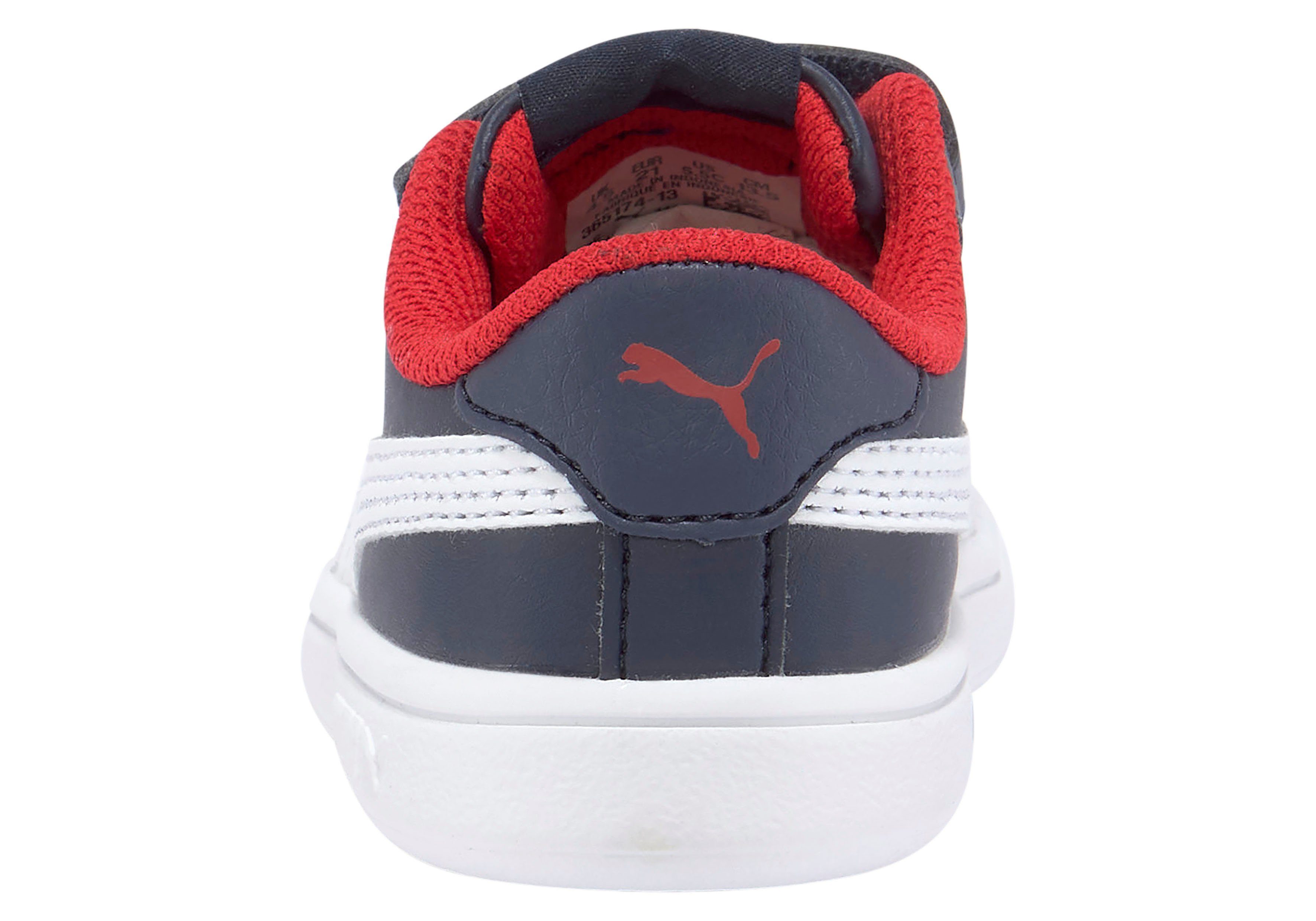 PUMA Sneaker navy-rot Inf Smash mit v2 Klettverschluss L V