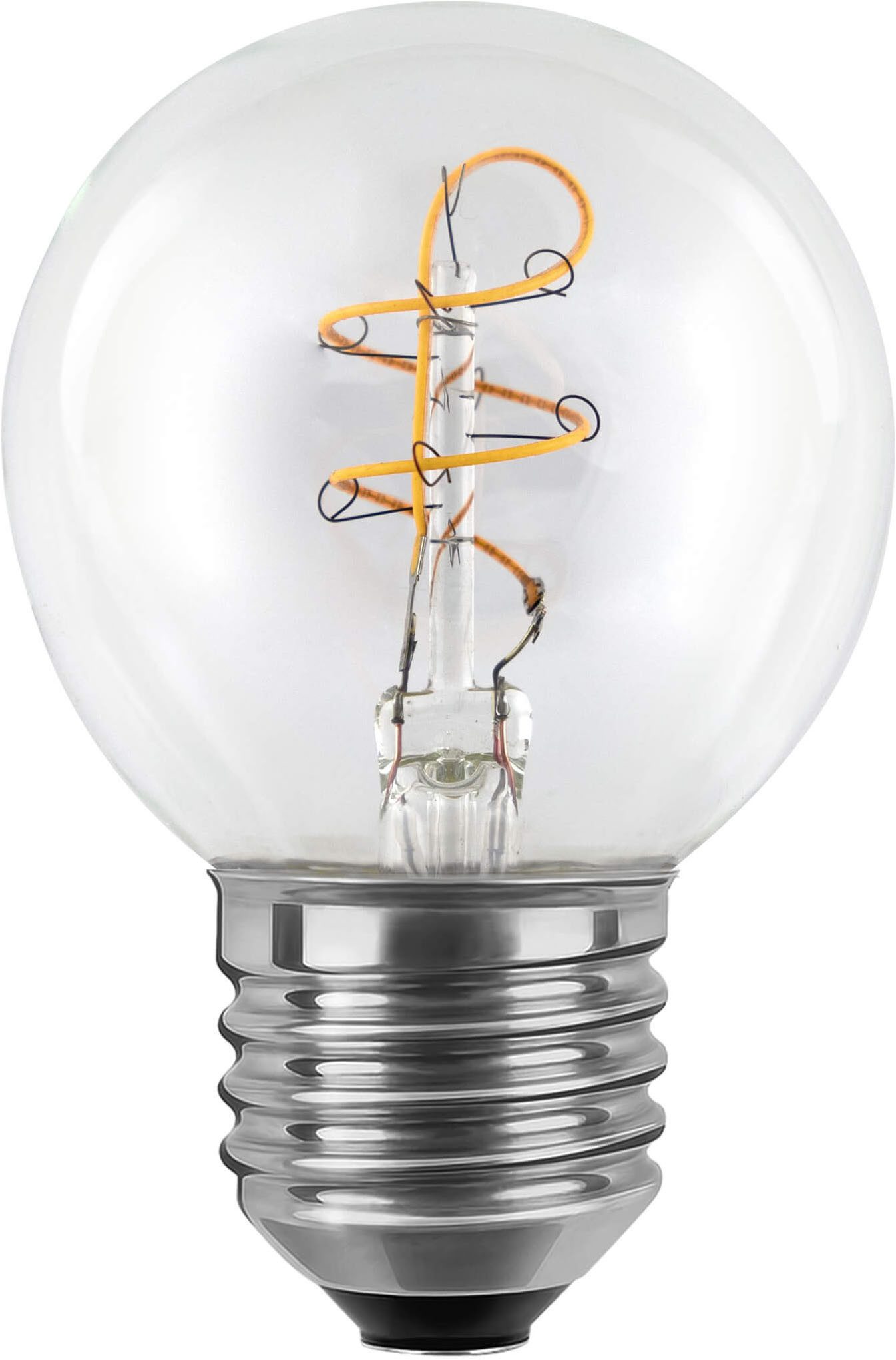 SEGULA LED-Filament LED Golfball klar, E27, E27, 1 St., Warmweiß