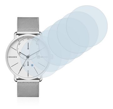 Savvies Schutzfolie für Skagen Hagen Connected Hybrid Smartwatch (42 mm), Displayschutzfolie, 6 Stück, Folie klar
