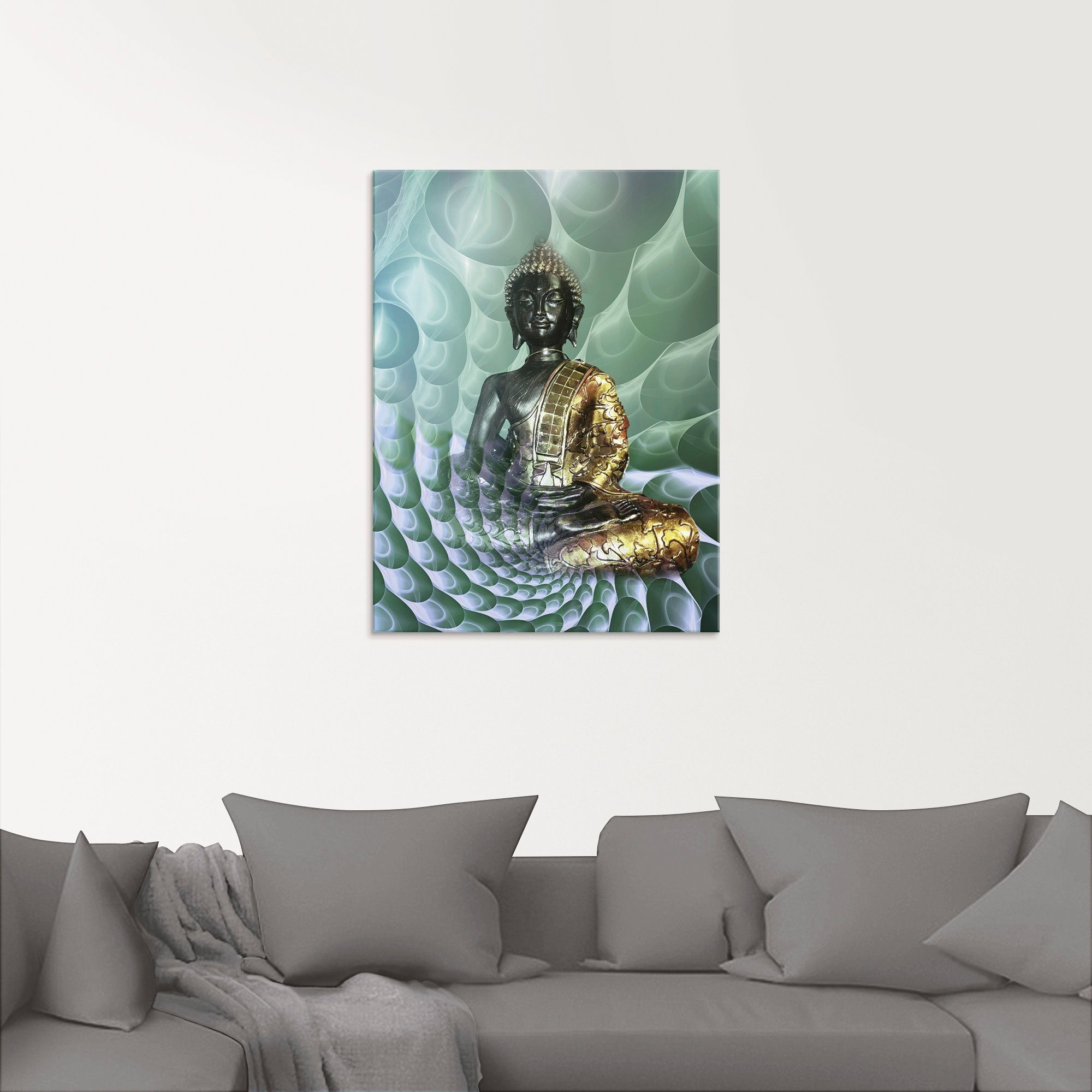Artland Glasbild »Buddhas Traumwelt CB«, Religion (1 Stück)-HomeTrends