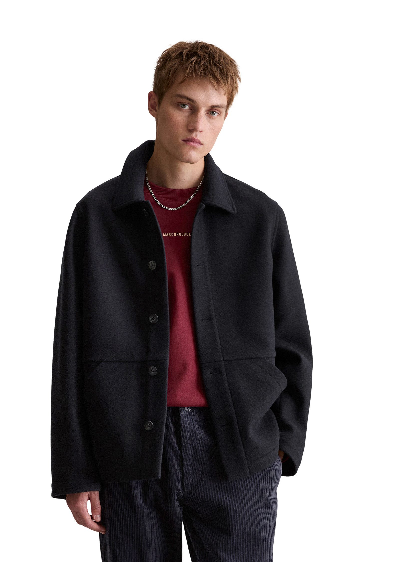 Marc O'Polo DENIM Outdoorjacke aus Wolle-Mix mit Recycling-Anteil