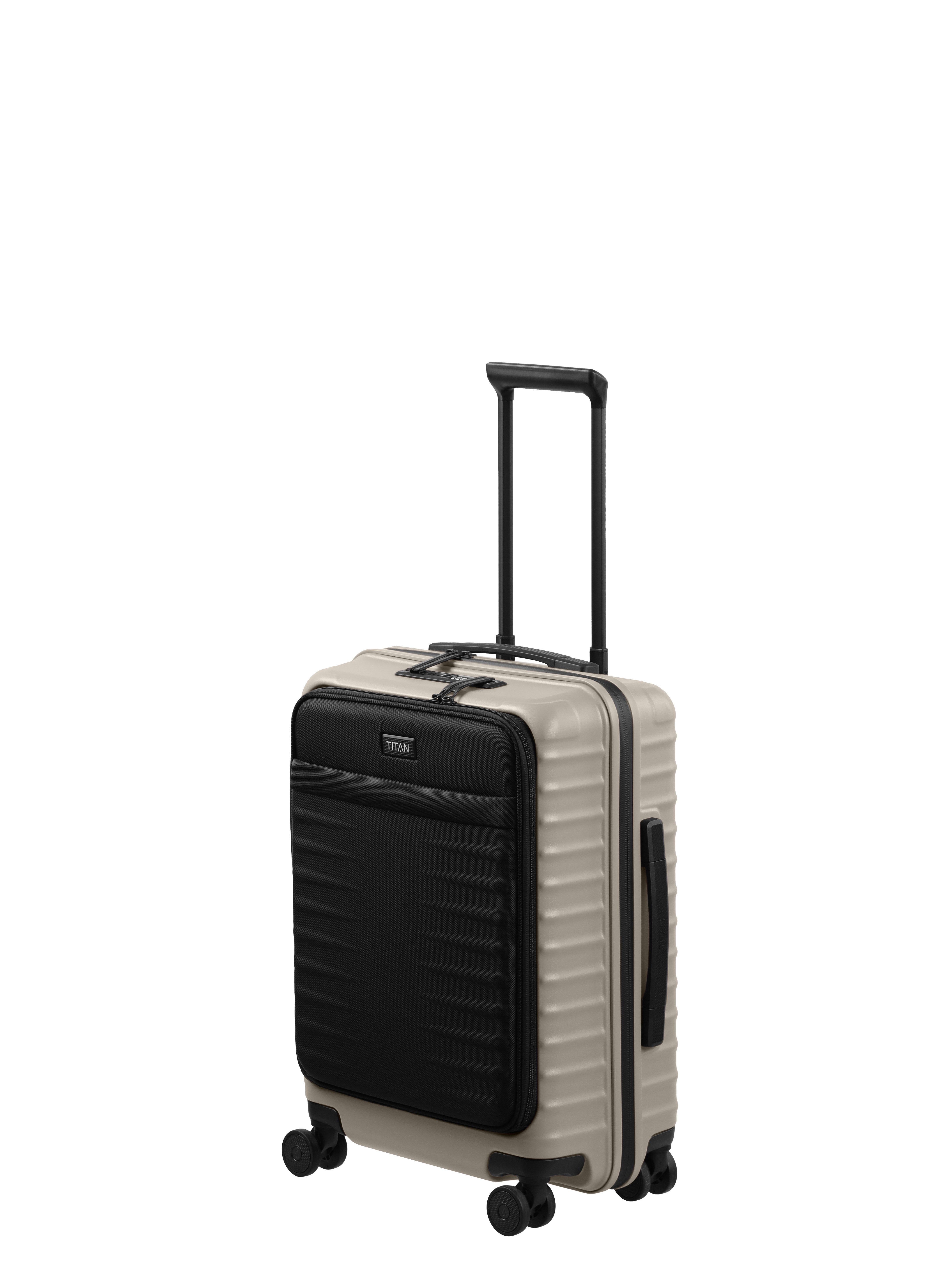 TITAN - Made in Germany Handgepäckkoffer UPGRADE S23 Business Handgepäcktrolley, 4 Rollen, Vortasche mit 17"-Laptopfach und flexiblem Packvolumen