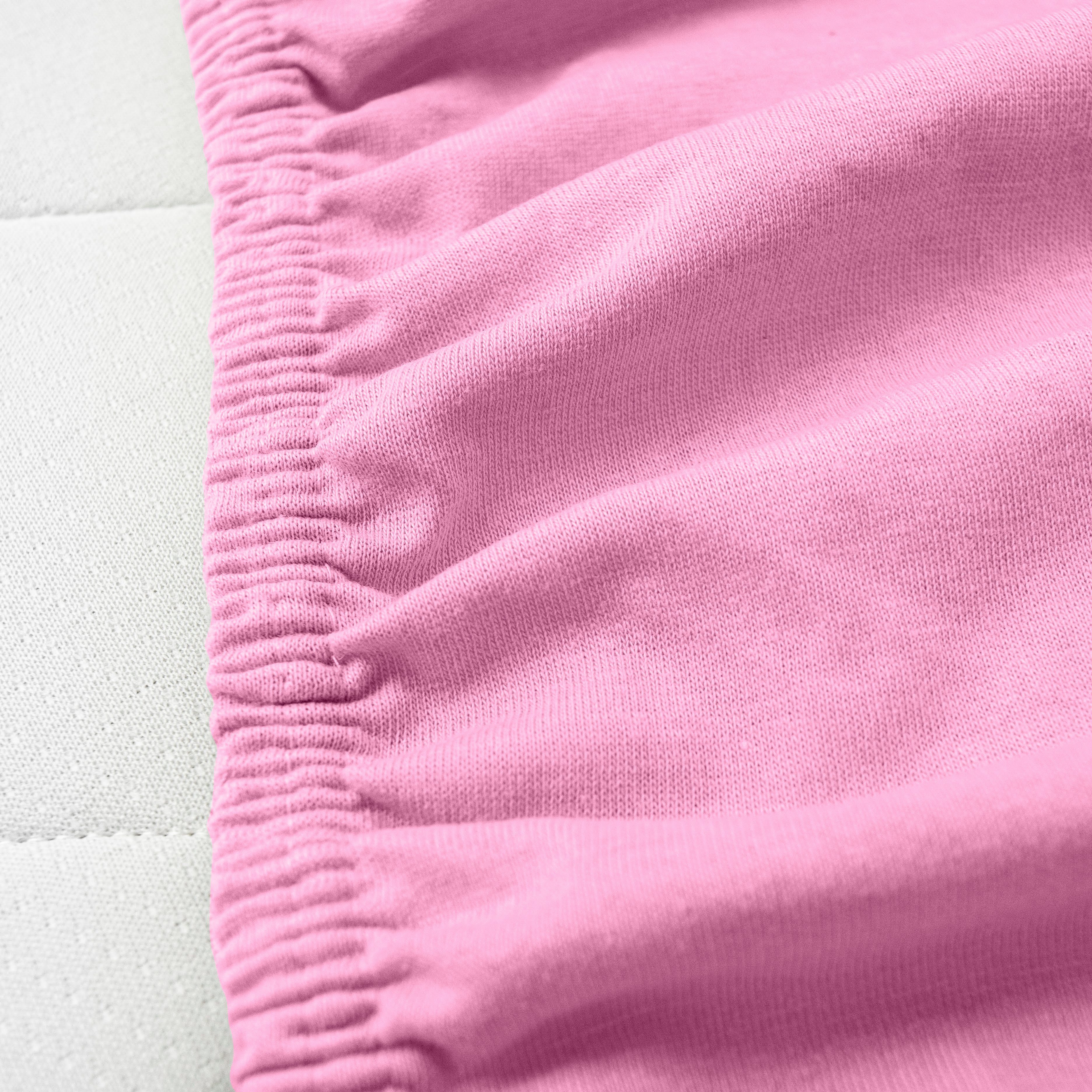 Hometex Premium Textiles Spannbettlaken Jersey Spannbettlaken 100% Baumwolle, Jersey, Gummizug: Rundumgummizug, Premium-Jersey Matratzenhöhe bis 23 cm – Bild 4 von 5