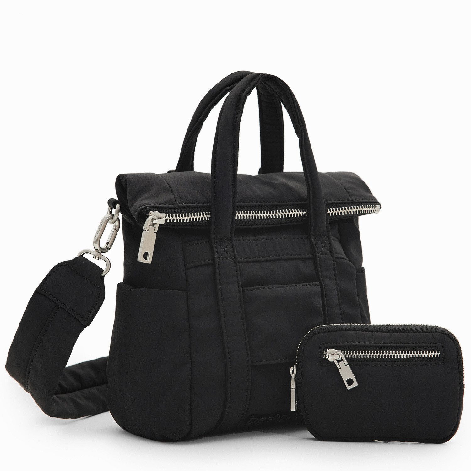 Desigual Umhängetasche Desigual Damentasche/Rucksack 2in1 Voyager Micro Black (1, 1-tlg., 1)