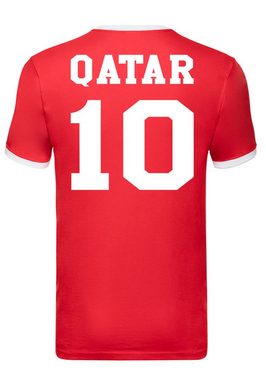 Blondie & Brownie T-Shirt Herren Katar Qatar Sport Trikot Fußball Weltmeister Meister WM