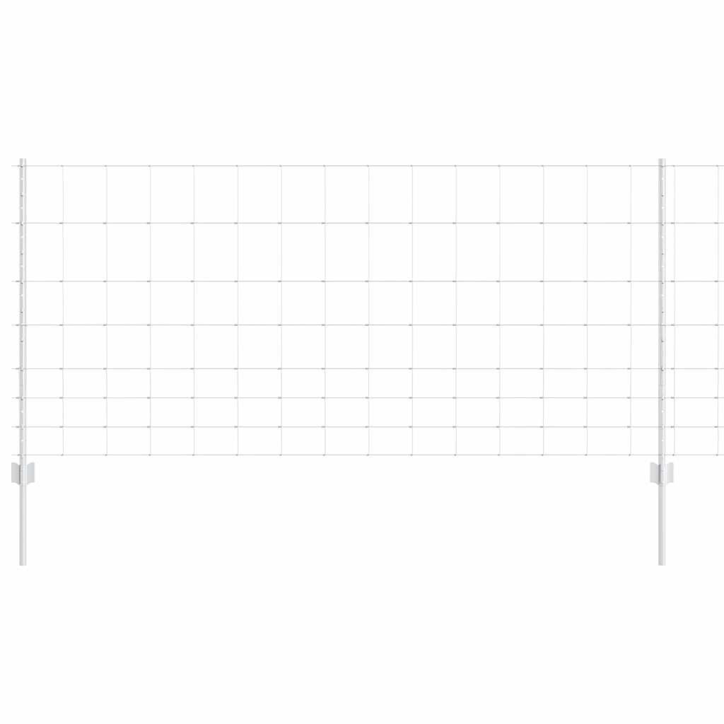 vidaXL Gartenzaun Zaun mit Pfosten Silber günstig online kaufen