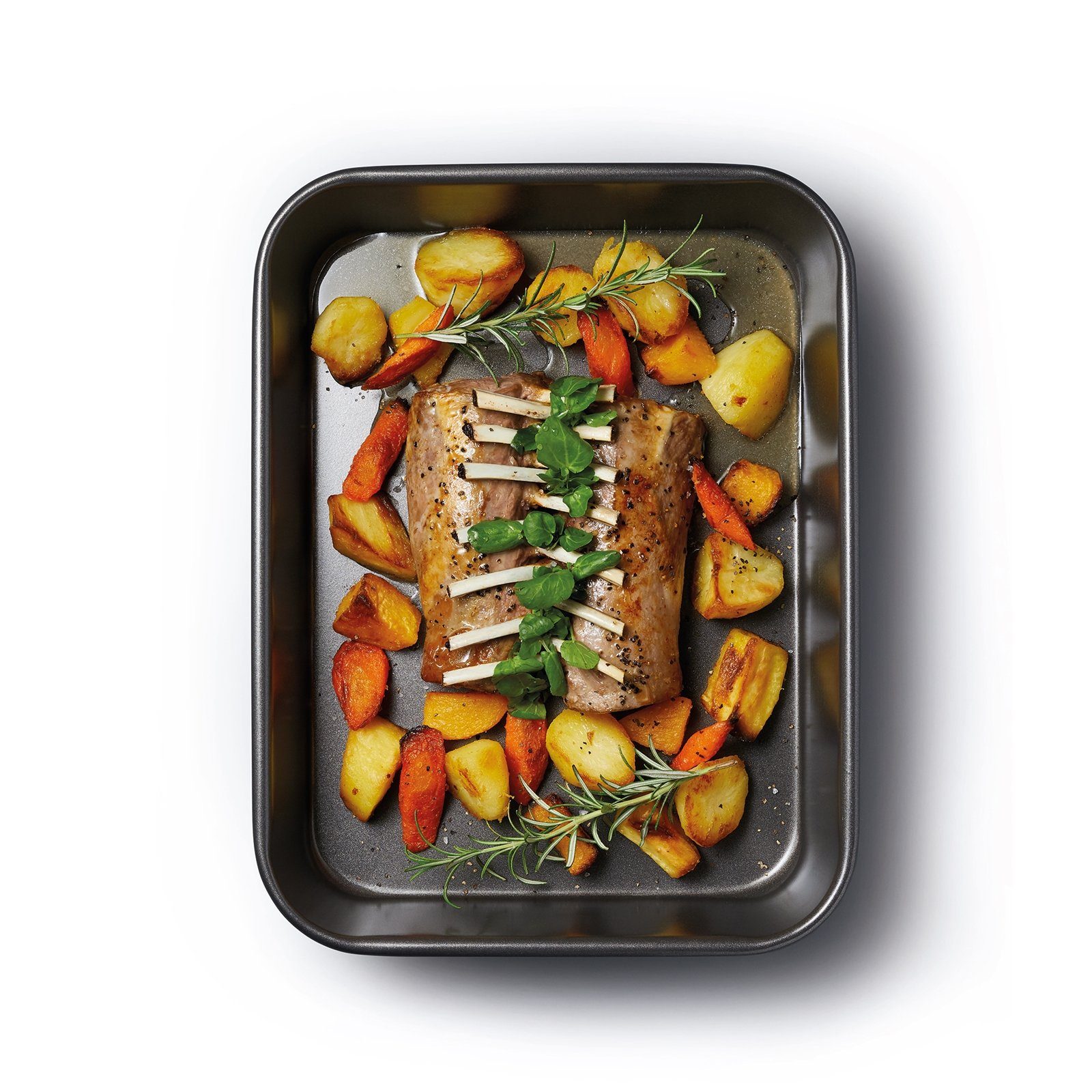 Neuetischkultur Bräter Bratenform Rechteckig, Metall (Stück, 1-tlg., 1 Bratenform ohne Dekoration), Ofenform