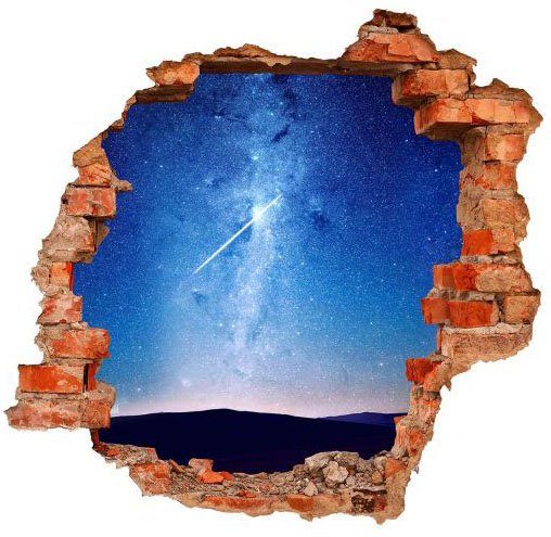 Mond Wall-Art Wandtattoo Sticker Himmel (1 Sterne St) 3D