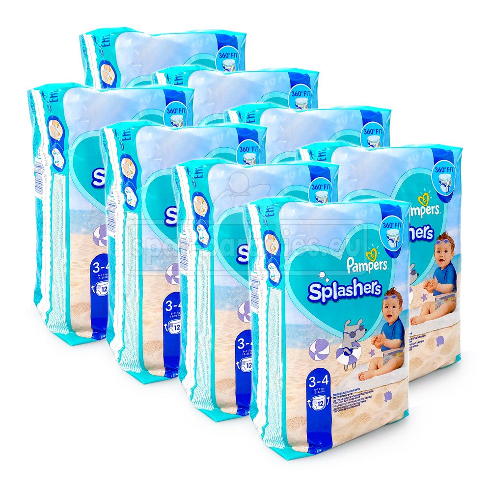 Windeln Pampers Splashers Schwimmwindeln Gr. 3-4 (6-11 kg), 12er Pack x 8