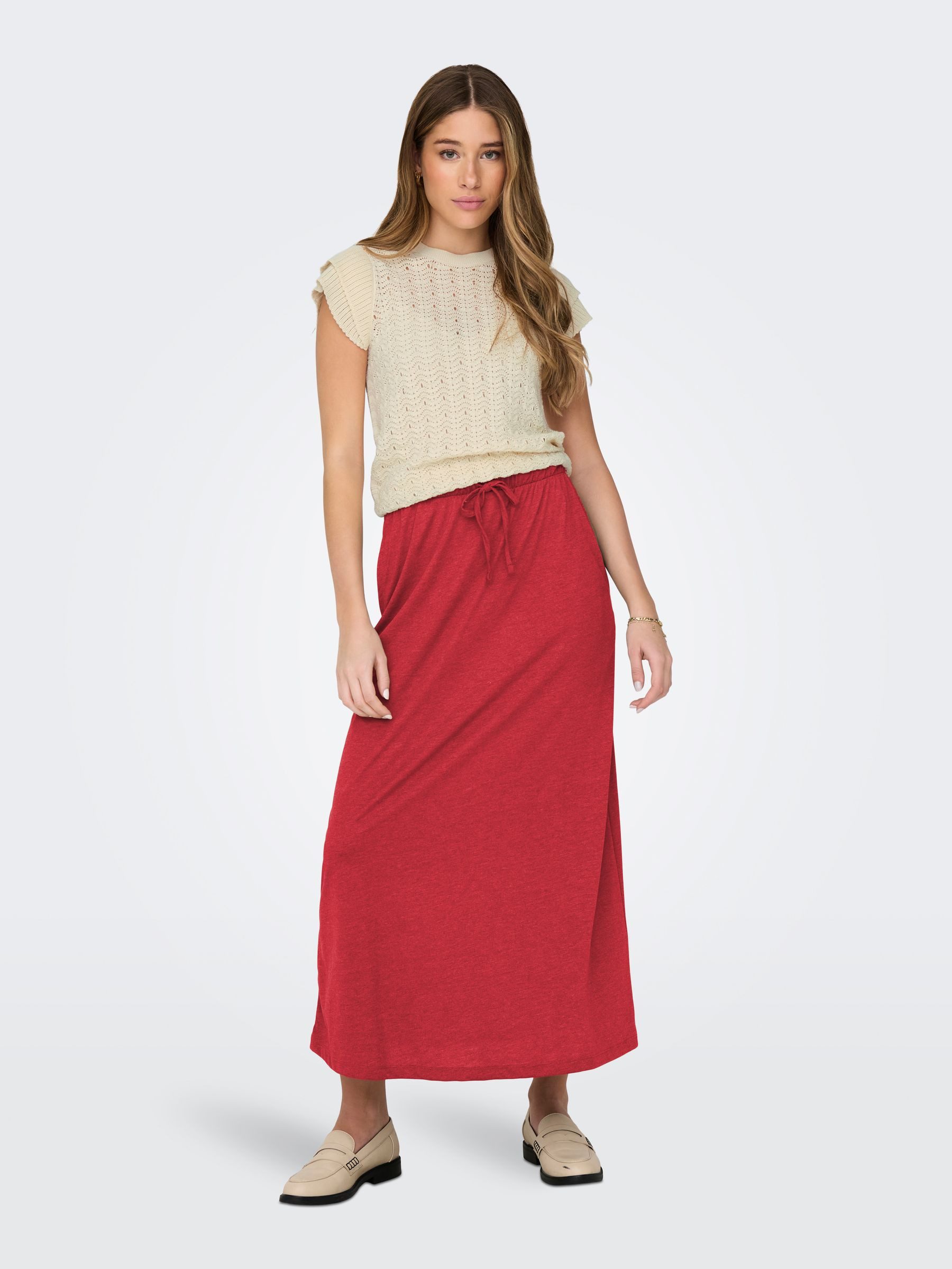 JACQUELINE de YONG Sommerrock Jersey Midirock günstig online kaufen
