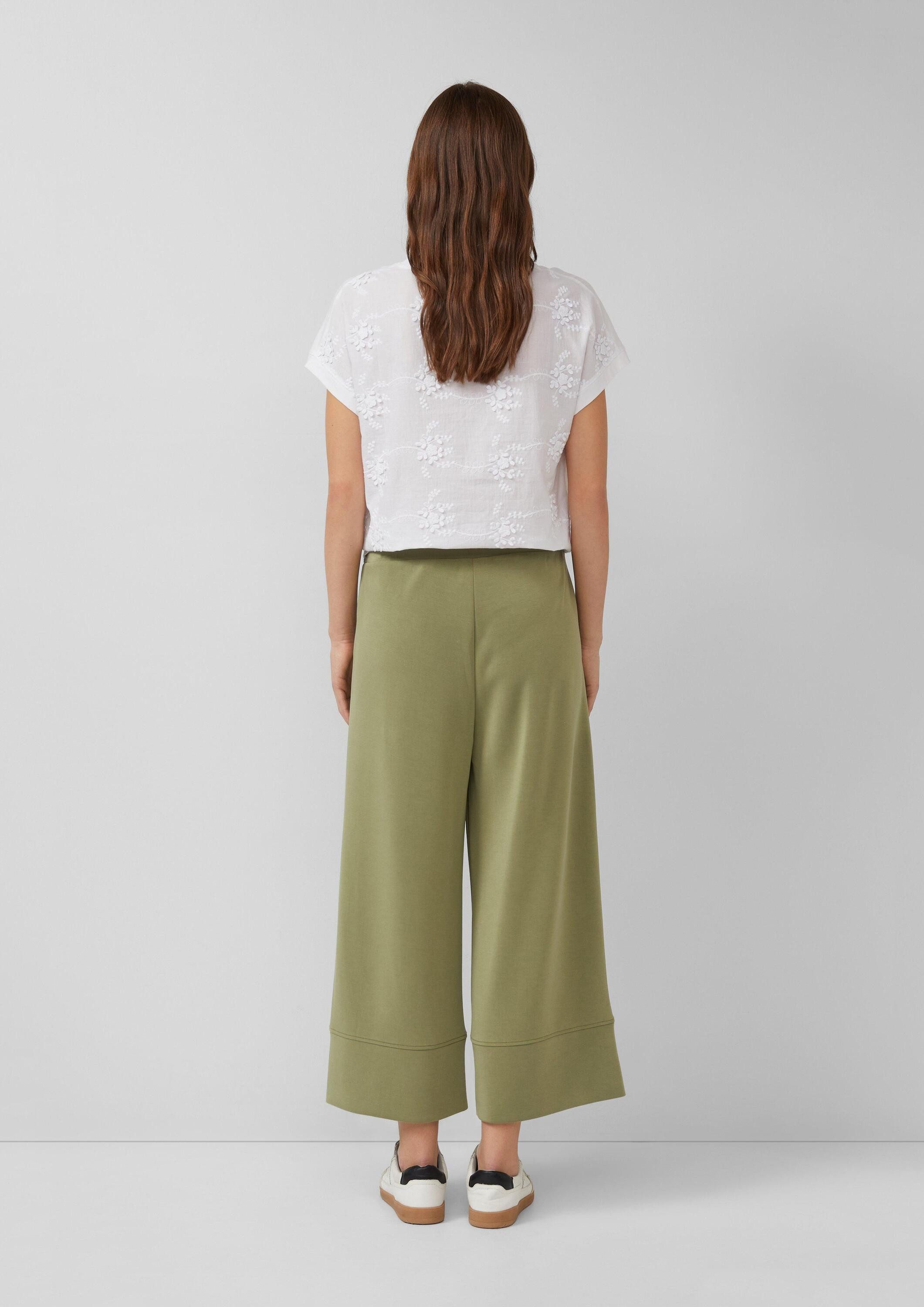 s.Oliver Culotte Hose Culotte aus Scuba mit Elastikbund