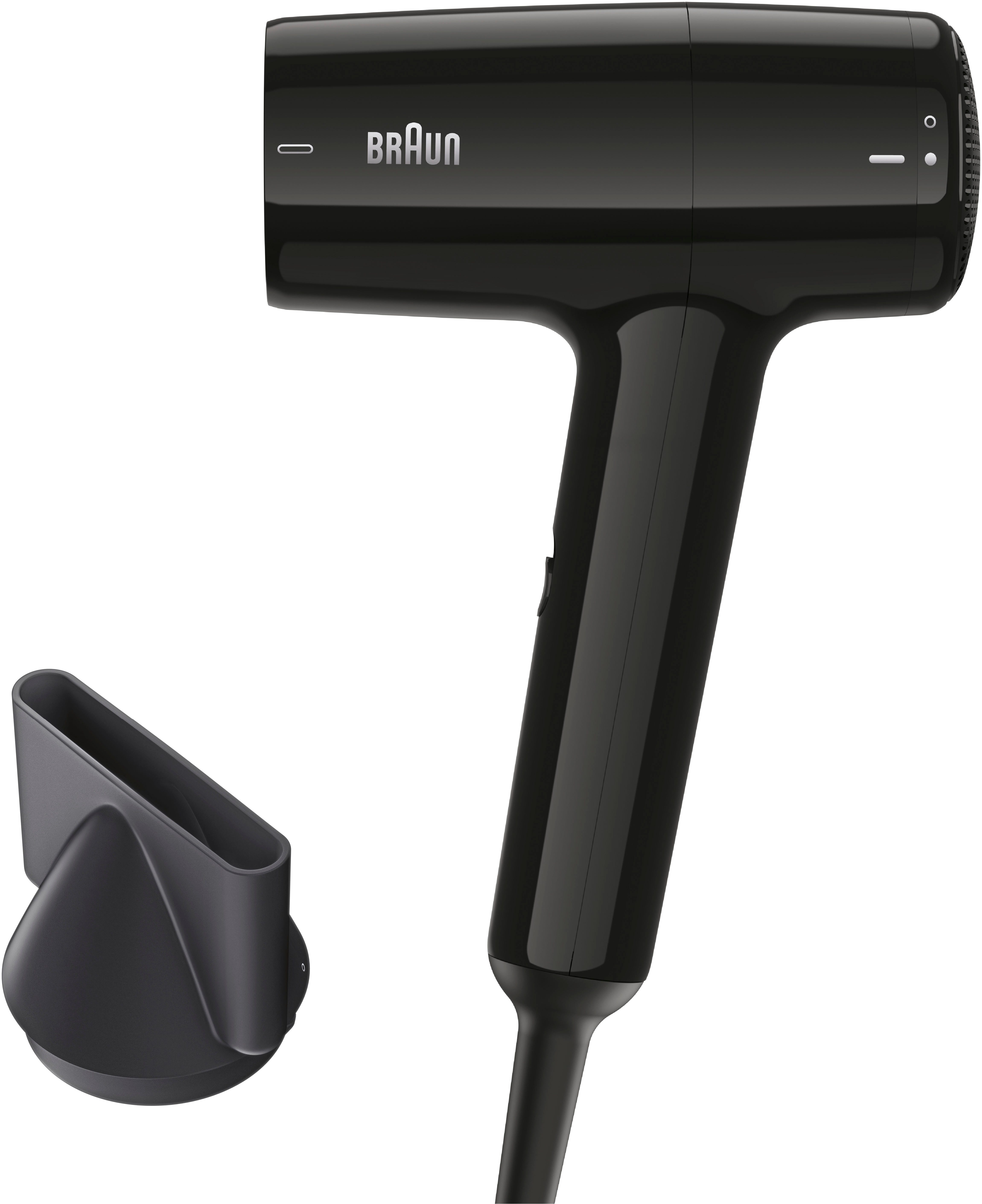 Braun Haartrockner HD1.5, kompakter und leichter Föhn, BRHD150E, 1800 W, 1800W, 3 Heiz- und Geschwindigkeitsstufen, Fön mit Aufsatz