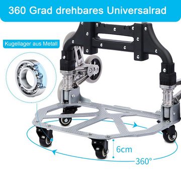 YOLEO Sackkarre Alu Treppensteiger Sackkarre klappbar 60 kg Tragkraft