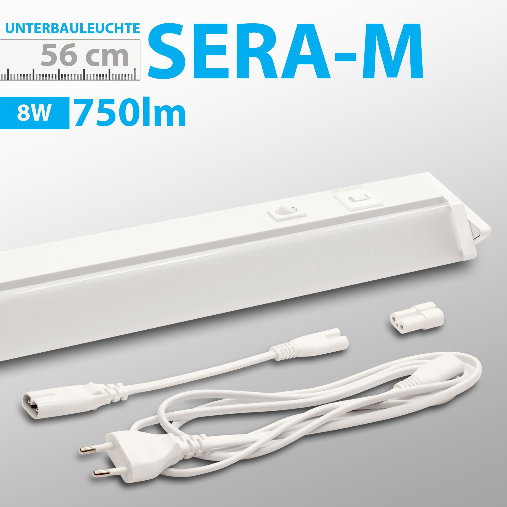 Maxkomfort LED Unterbauleuchte SERA, LED fest integriert, CCT, Unterbauleuchte