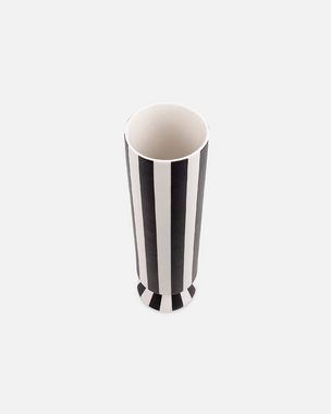 OYOY Dekovase Toppu Vase High - Blumenvase Hoch Schmal Gestreift Keramik 31x8,5 cm