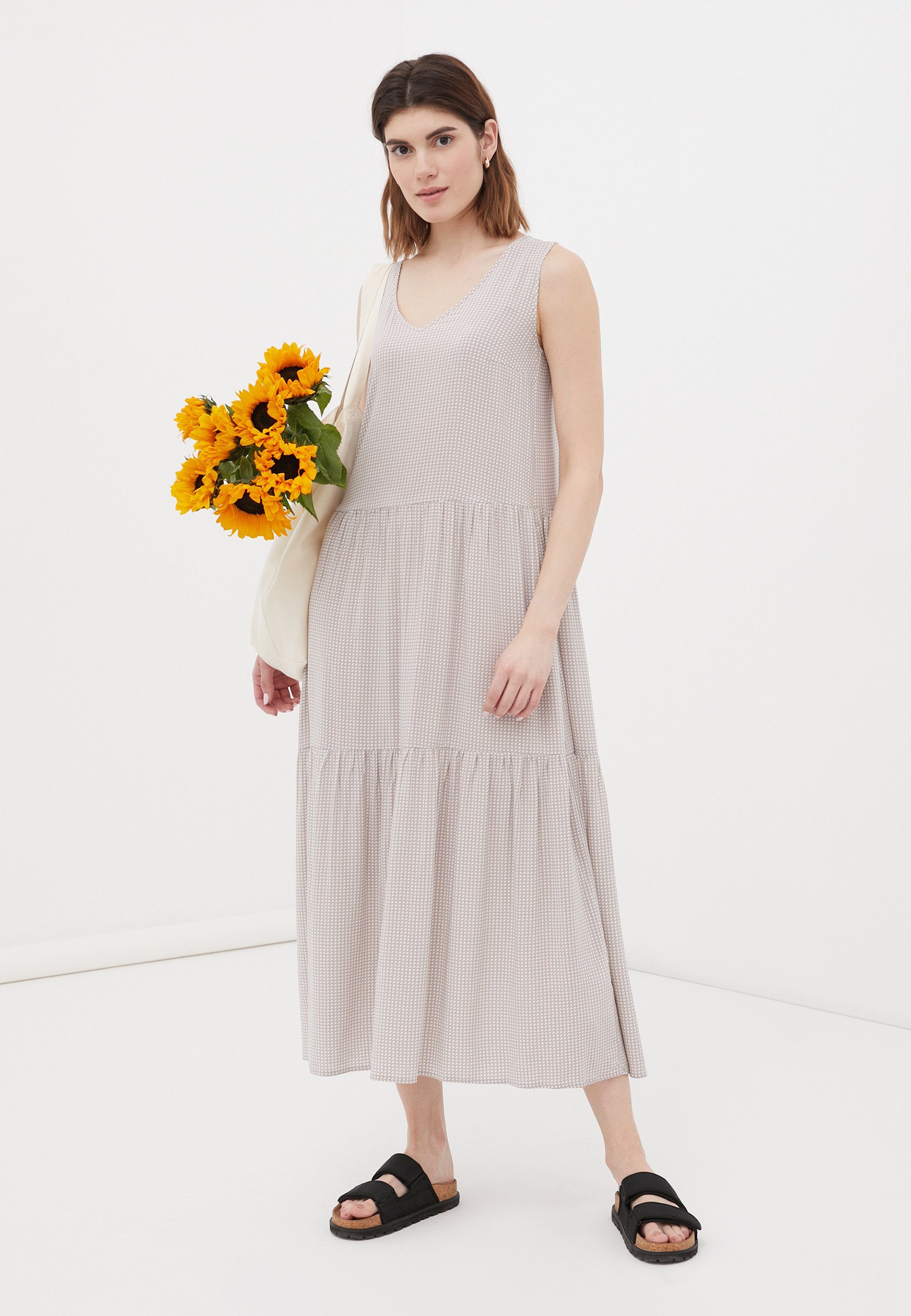 Finn Flare Sommerkleid Print mit V-Ausschnitt