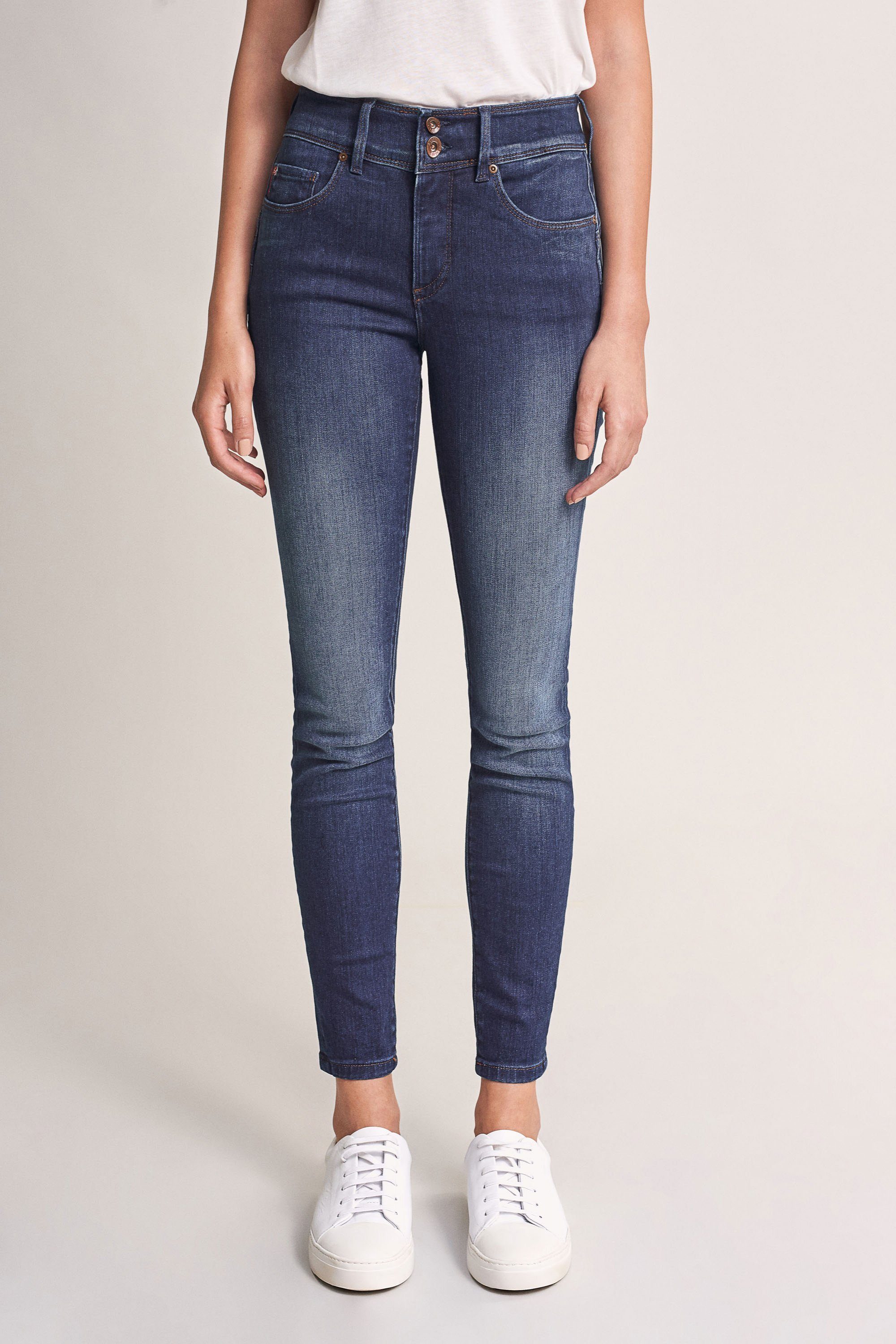 Salsa Stretch-Jeans SALSA JEANS SECRET PUSH IN SKINNY dark blue used wash 123253.8504
