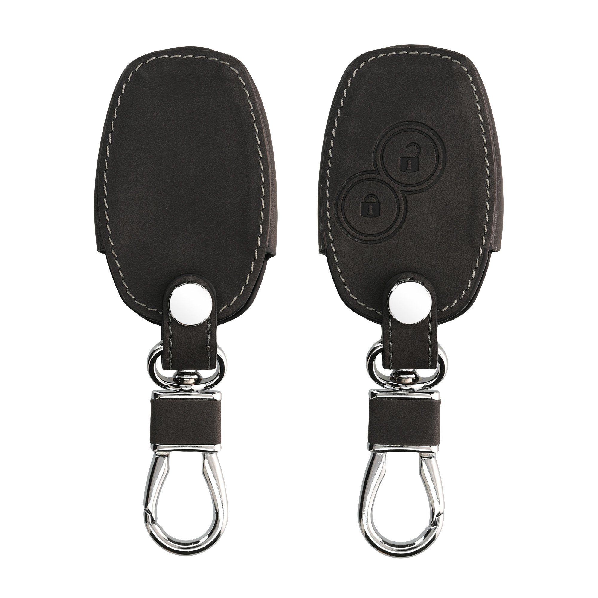 kwmobile Schlüsseltasche Autoschlüssel Hülle für Renault Dacia,  Nubuklederoptik - Kunstleder Schutzhülle Schlüsselhülle Cover, dünner und  leichter als herkömmliche Auto Schlüssel Hüllen