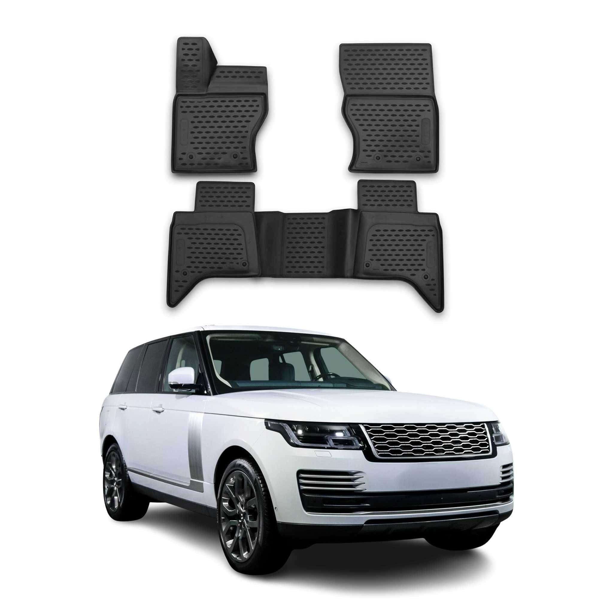 OMAC Auto-Fußmatten für Land Rover Range Rover 4 2015-2021 Schwarz 4 tlg (4 St), für Land Rover Range Rover 4 2015-2021 Land Rover Range Rover 4 2015-2021, Antirutsch,Wasserfest,Einfache Installation