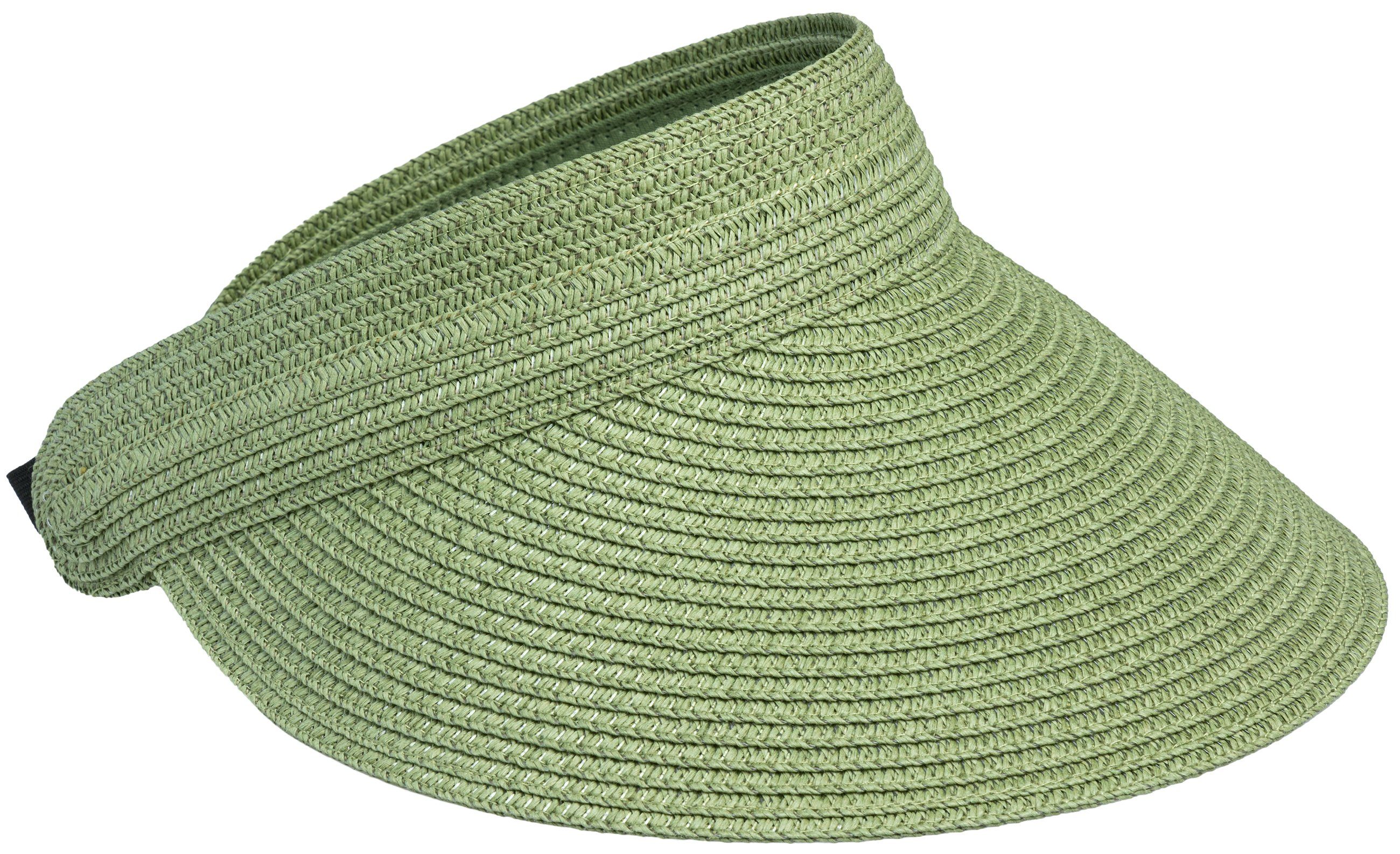 Caspar Strohhut HT027 verstellbare leichte Damen Sommer Schirmmütze Sonnenvisor