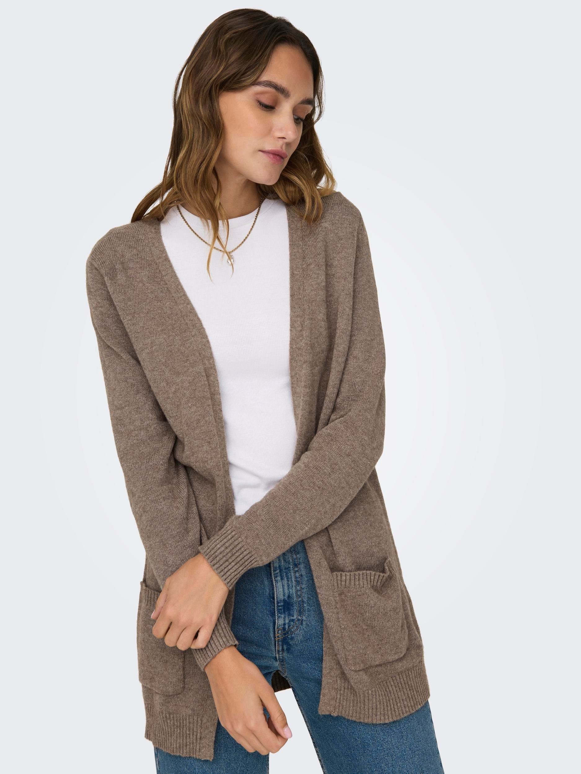 ONLY Strickjacke KNT ONLLESLY OPEN CARDIGAN L/S Cappuccino NOOS