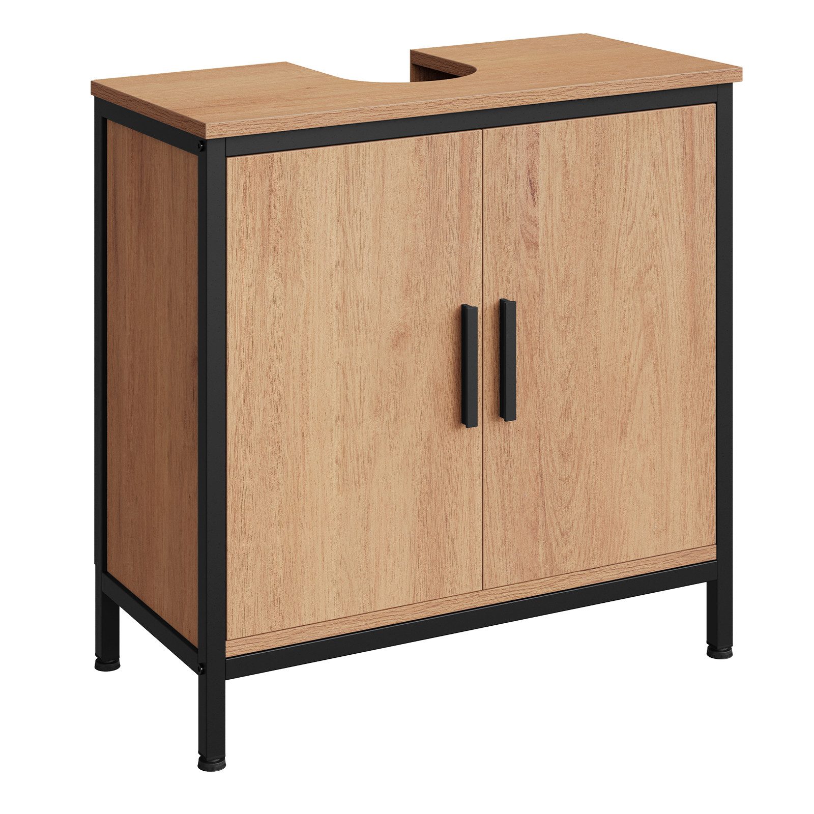 EUGAD Waschbeckenunterschrank (1-St) 60x60x30 cm aus Holzwerkstoff Metall