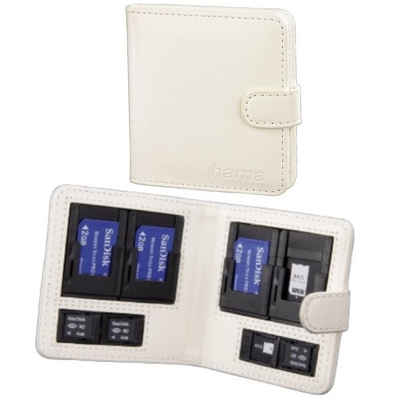 Hama Speicherkarten-Tasche für Sony Memory-Stick Weiß Speicherkarte (Anti-Kratz)