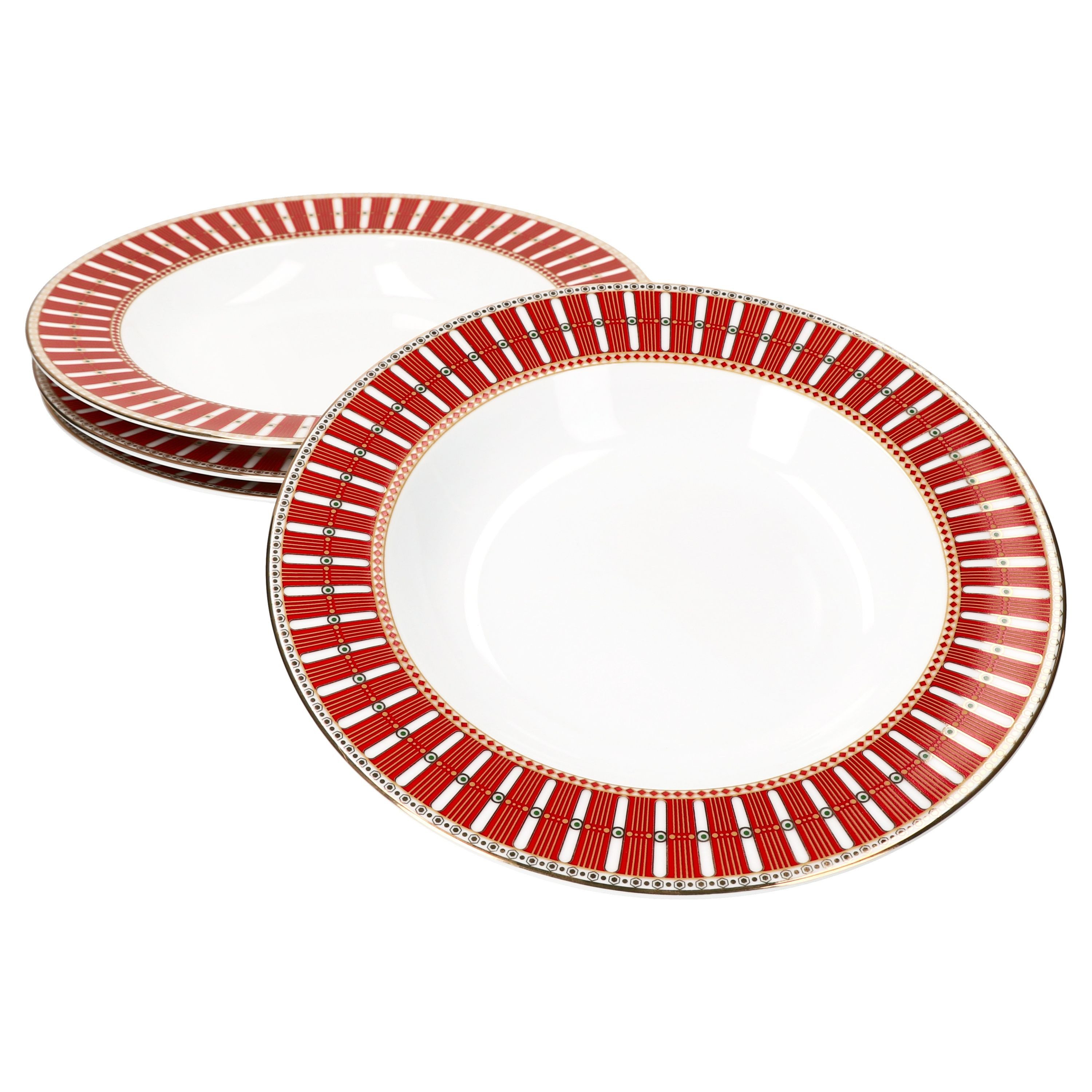 Suppenteller 4x Polar Train Suppenteller 160ml Porzellan 4 Personen tiefe Teller