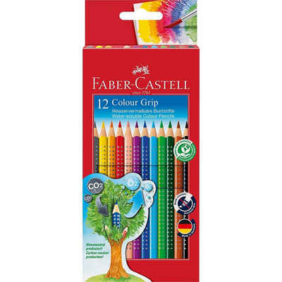 Faber-Castell Buntstift »Buntstifte COLOUR GRIP, wasservermalbar, 12 Farben«