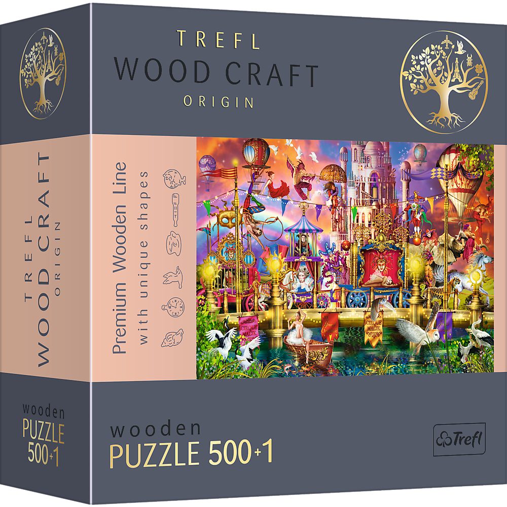 Trefl Puzzle Trefl 20156 Wood Craft Magische Welt 500+1 Teile Holzpuzzle, 500 Puzzleteile, Made in Europe