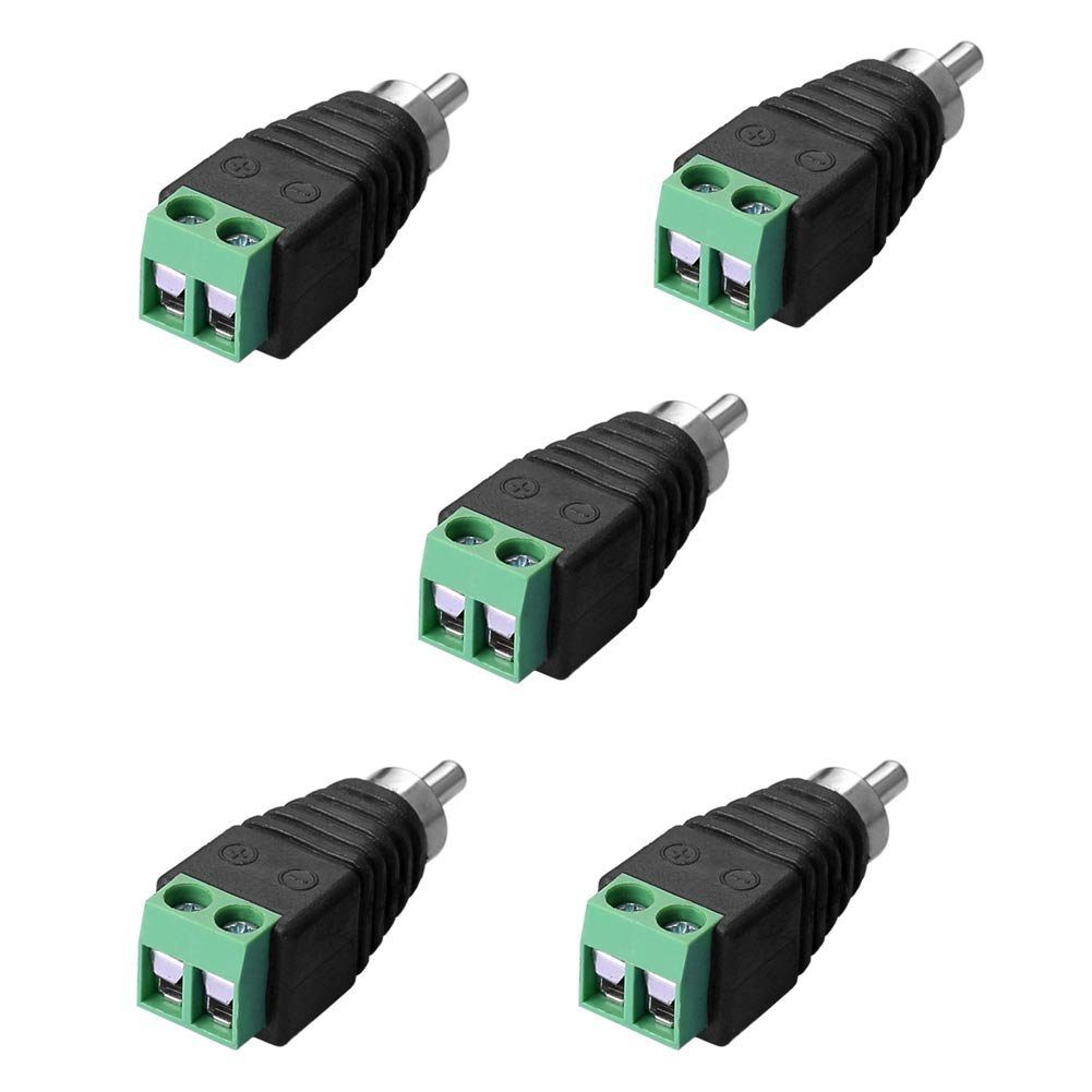 euroharry RCA Stecker Adapter Terminalblock > Cinch Stecker RCA Adapter Audio- & Video-Adapter