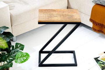 riess-ambiente Beistelltisch BUTLER 30cm natur / schwarz (Einzelartikel, 1-St), Wohnzimmer · Mango-Massivholz · Metall · handmade · Industrial Design