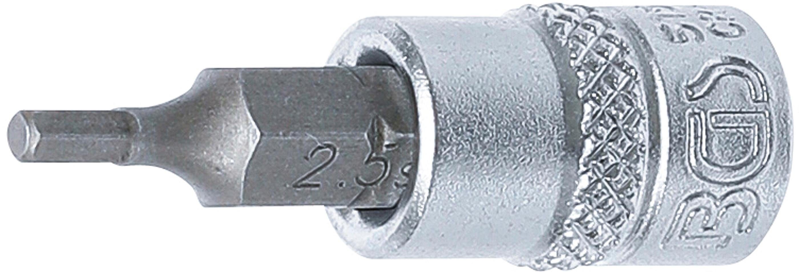 BGS technic Sechskant-Bit Bit-Einsatz, Antrieb Innenvierkant 6,3 mm (1/4), Innensechskant 2,5 mm
