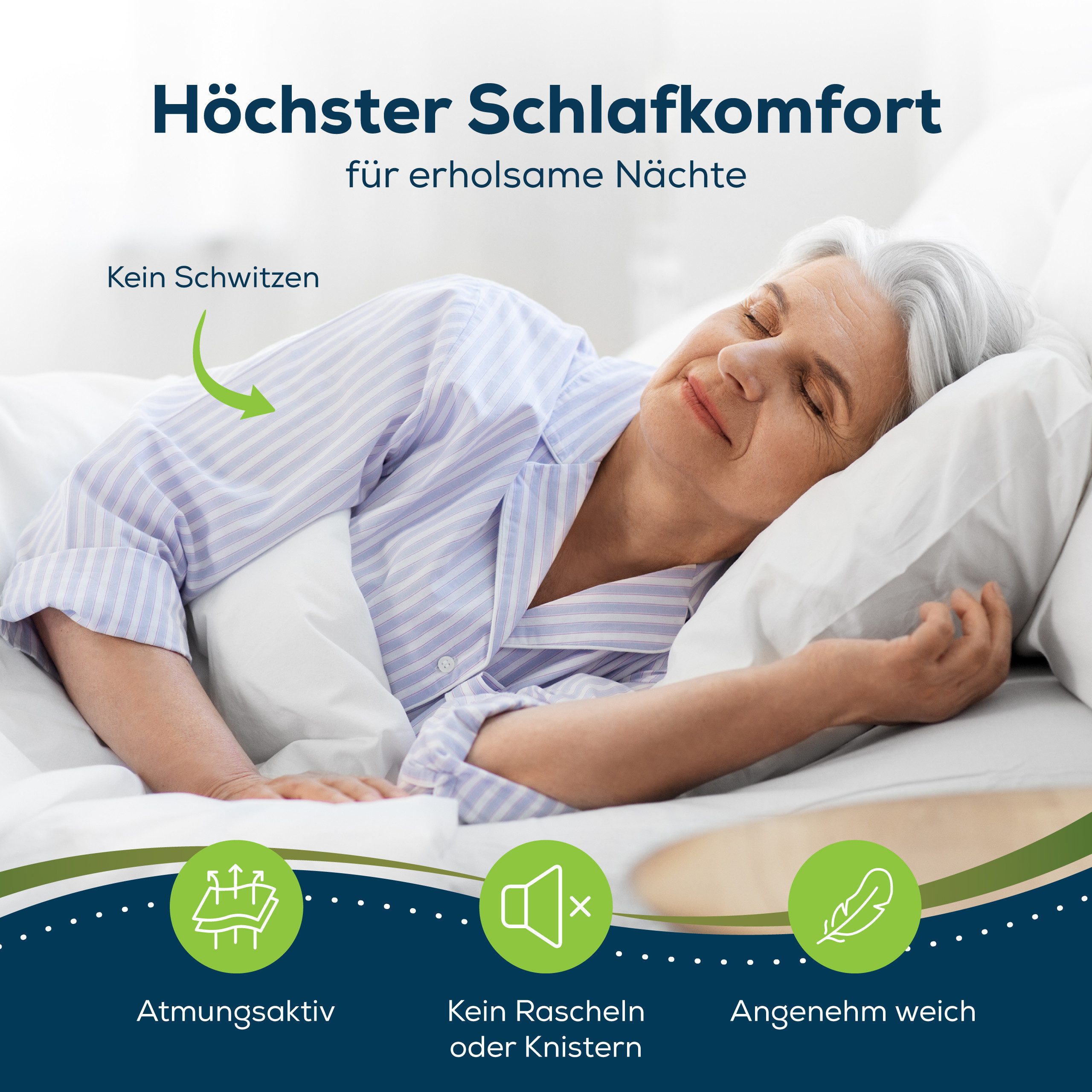 Encasing Matratzenbezug Rumdumbezug Matratzenschoner Sensalou, Matratzenschutz, allergiker geeignet, wasserdicht atmungsaktiv – Bild 4 von 5