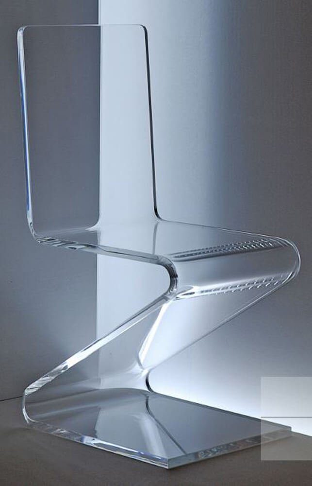 Design Objekte Stuhl Acryl Stuhl Modern in Z-Form stabil (1 St)
