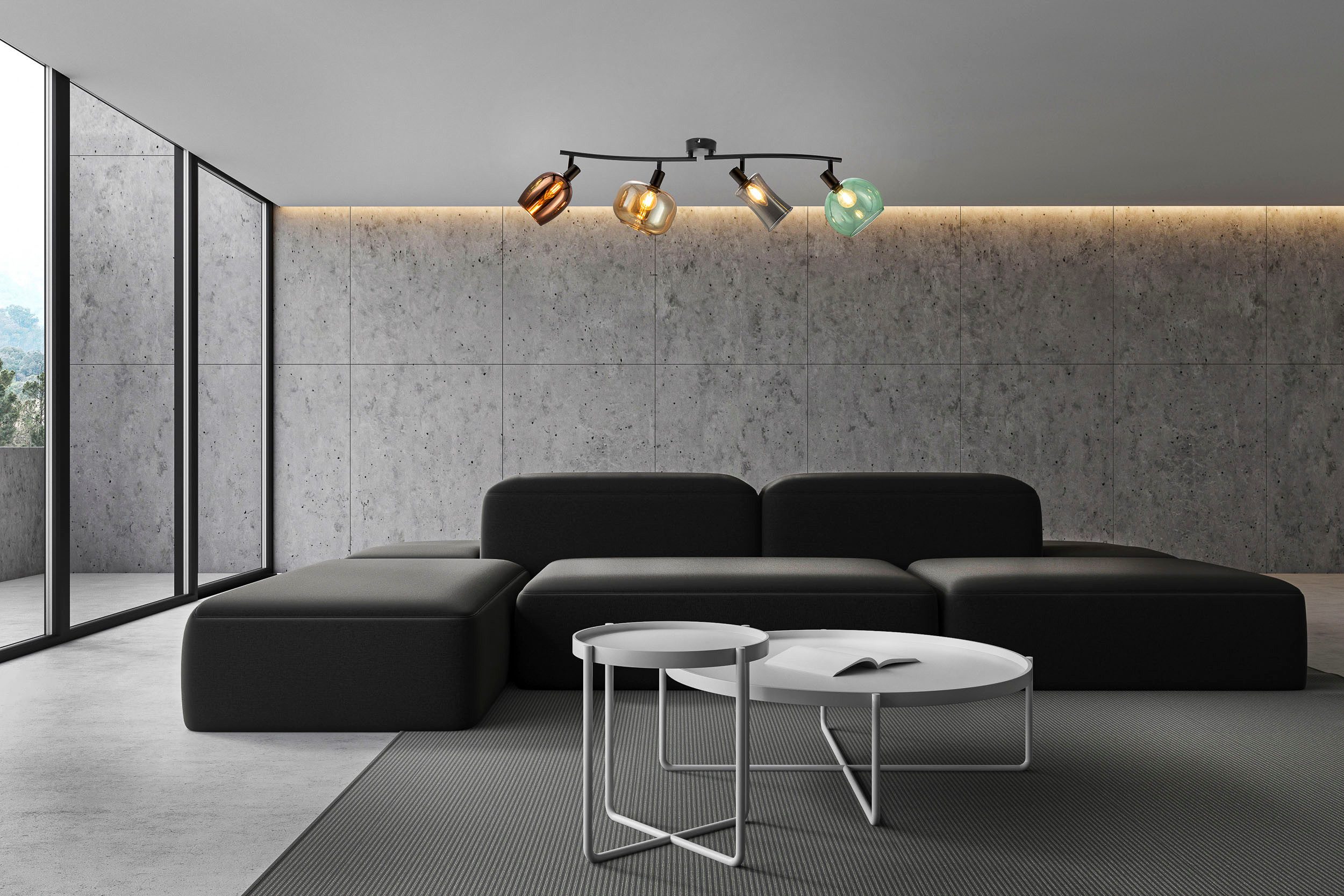 NOWA Deckenstrahler TELESTO, ohne Leuchtmittel, Deckenspot, Dreh-Schwenkbar günstig online kaufen