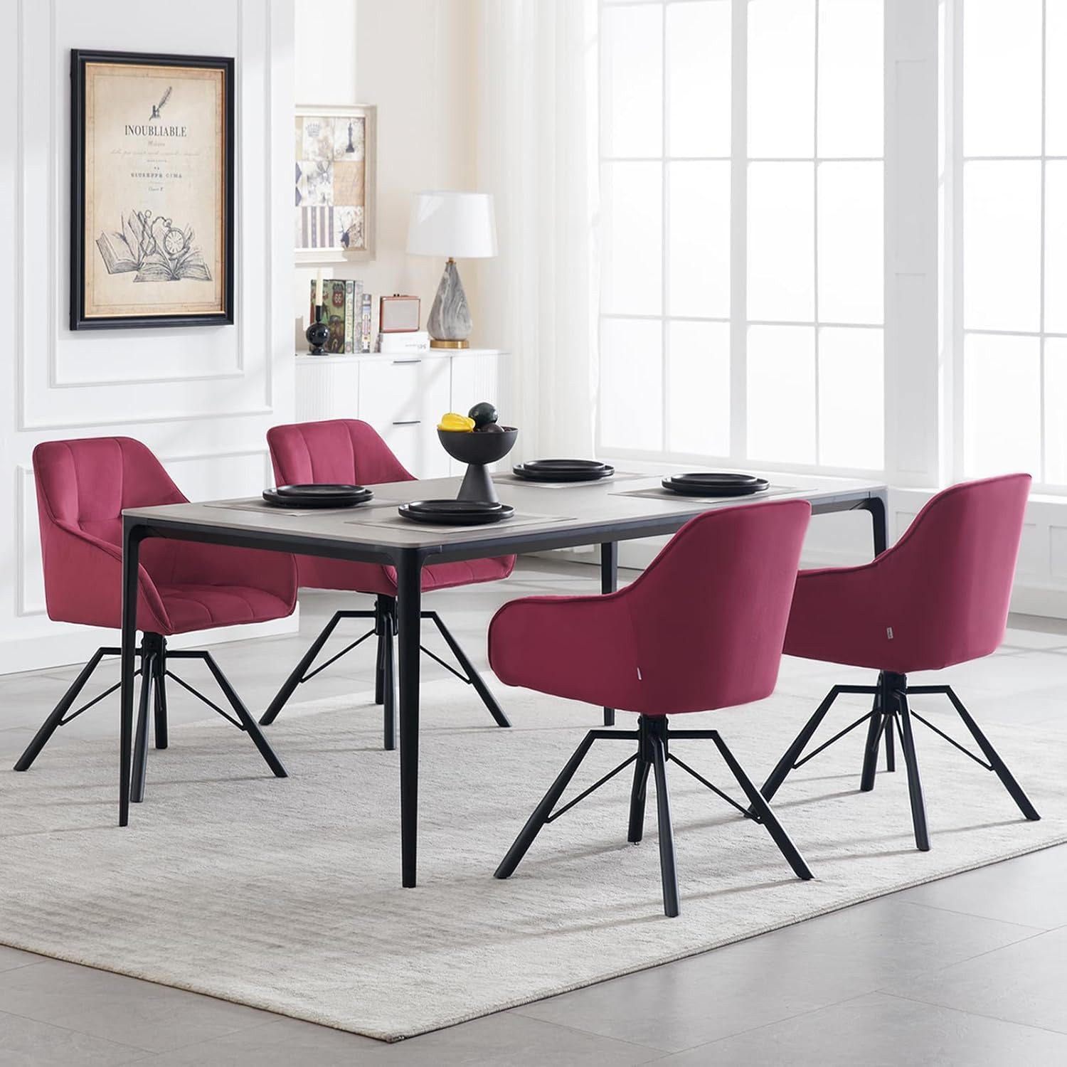 Woltu Polsterstuhl (4 St), Esszimmerstühle drehbar mit Armlehnen günstig online kaufen