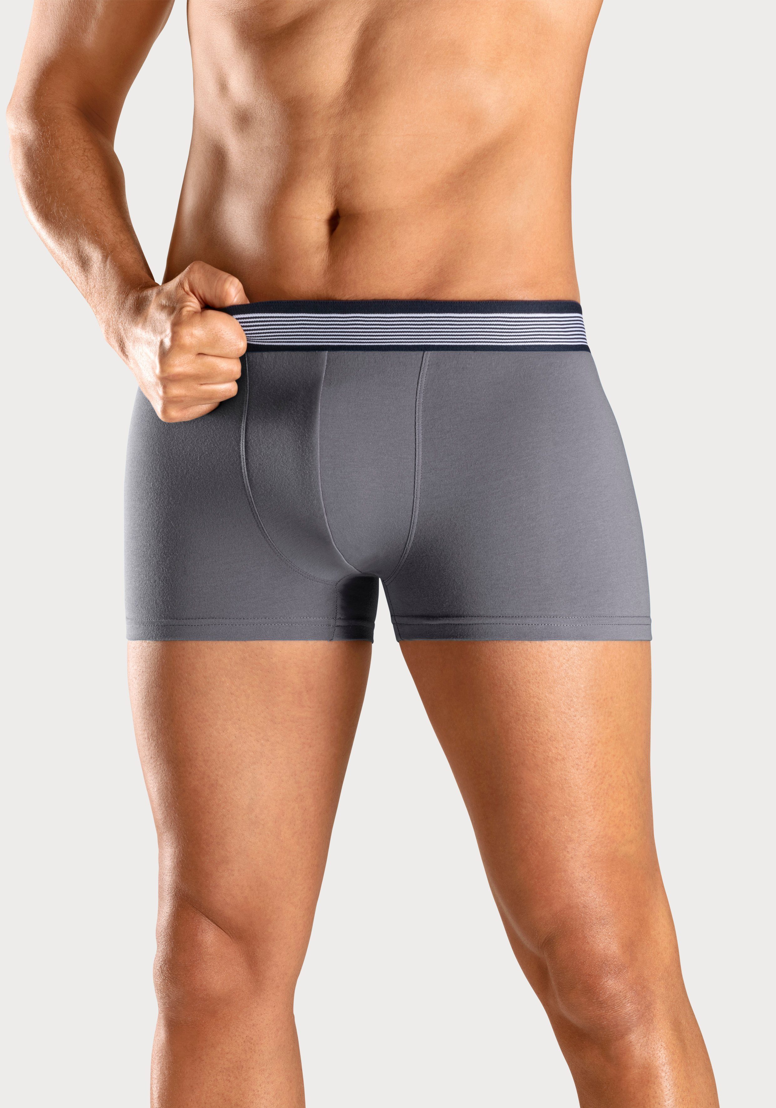 H.I.S Boxer Boxershorts für Herren (Packung, 4-St) mit gestreiftem Webbund – Bild 4 von 5