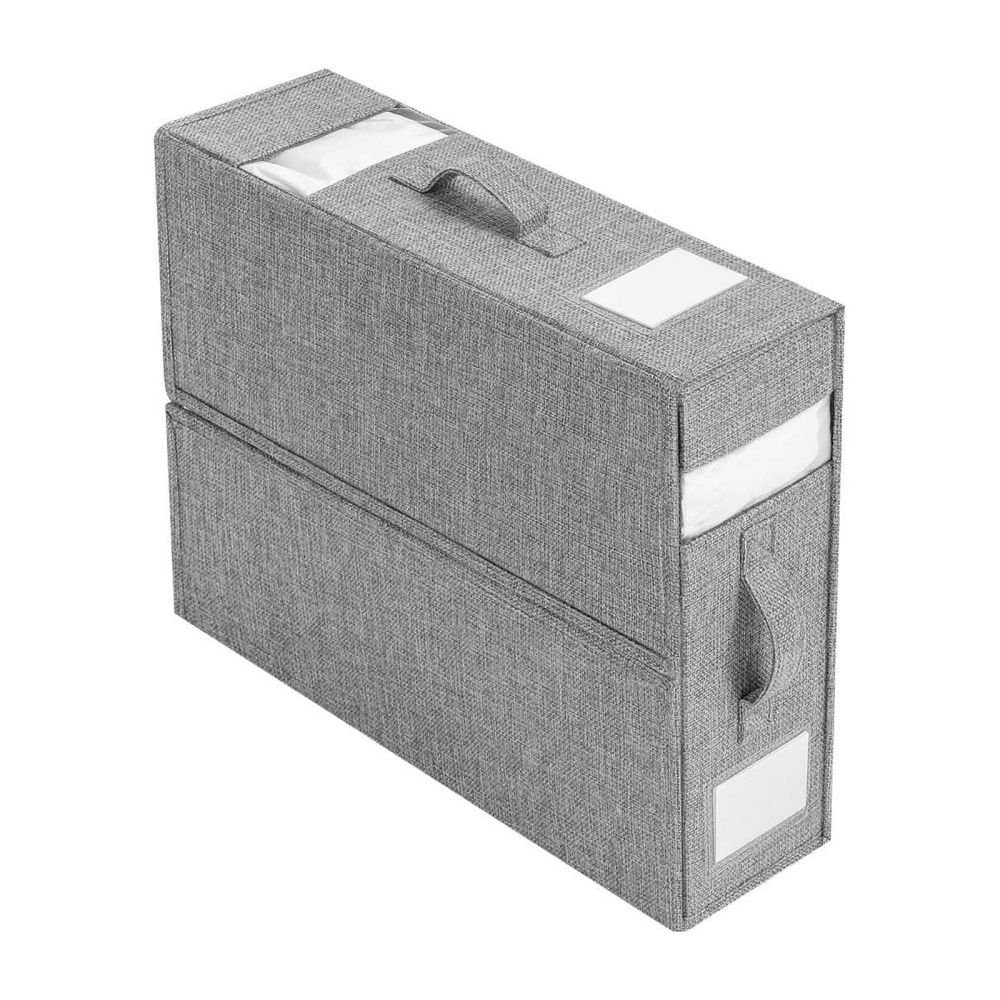 JOYOLEDER Unterbettkommode 1/2 Stück Bettwäsche-Organizer-Aufbewahrungsbehälter (1 St), faltbare Aufbewahrungsbehälter Grau